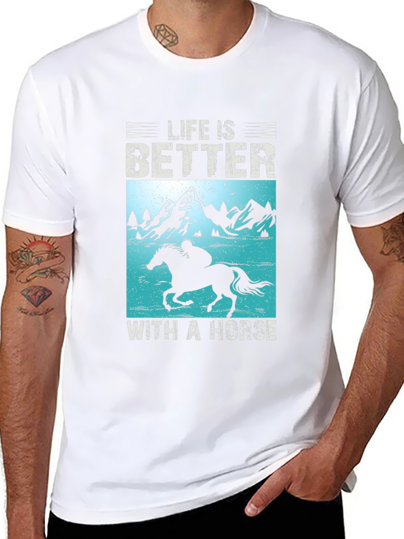 Life Is Better With A Horse Graphic T-Shirt