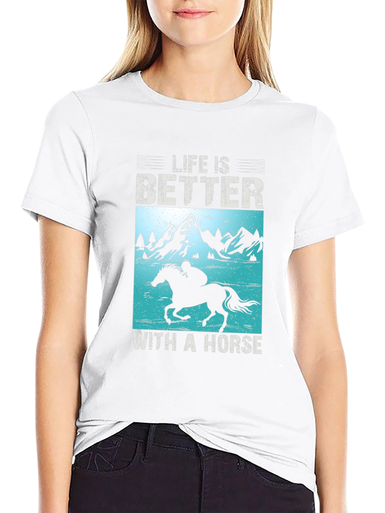 Life Is Better With A Horse Graphic T-Shirt