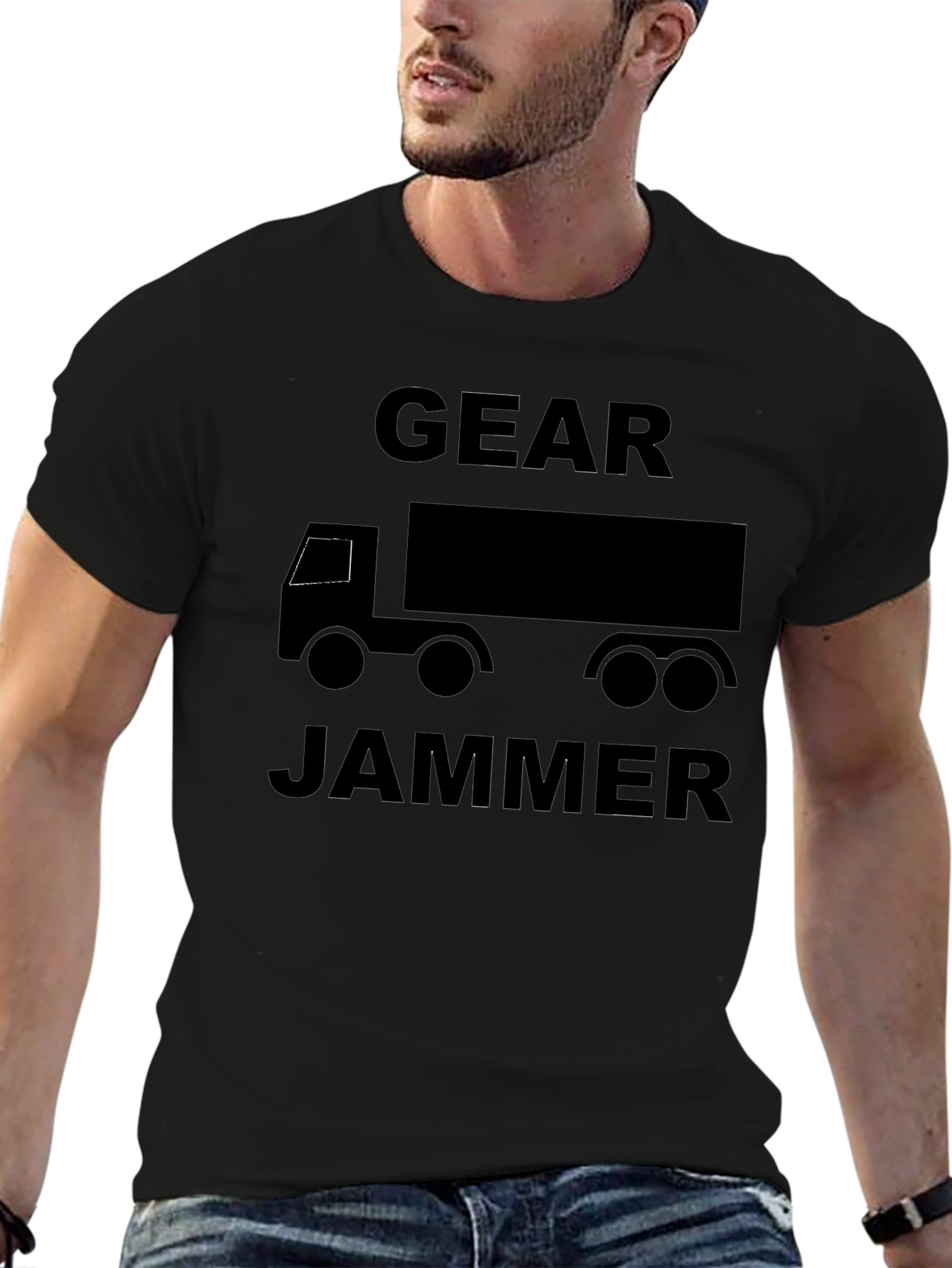 Gear Jammer Trucker Tee - Black