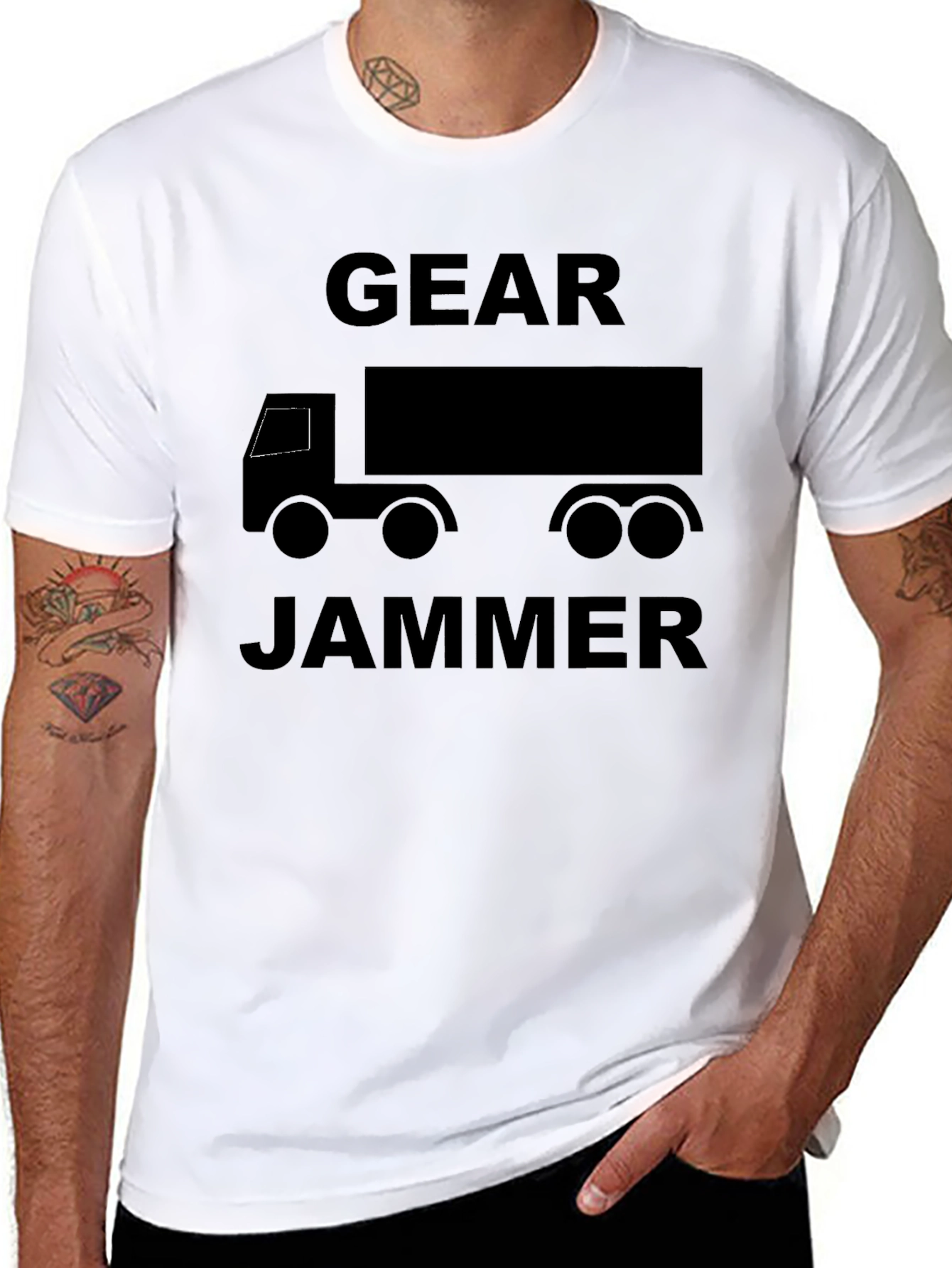 Gear Jammer Trucker Tee - Black