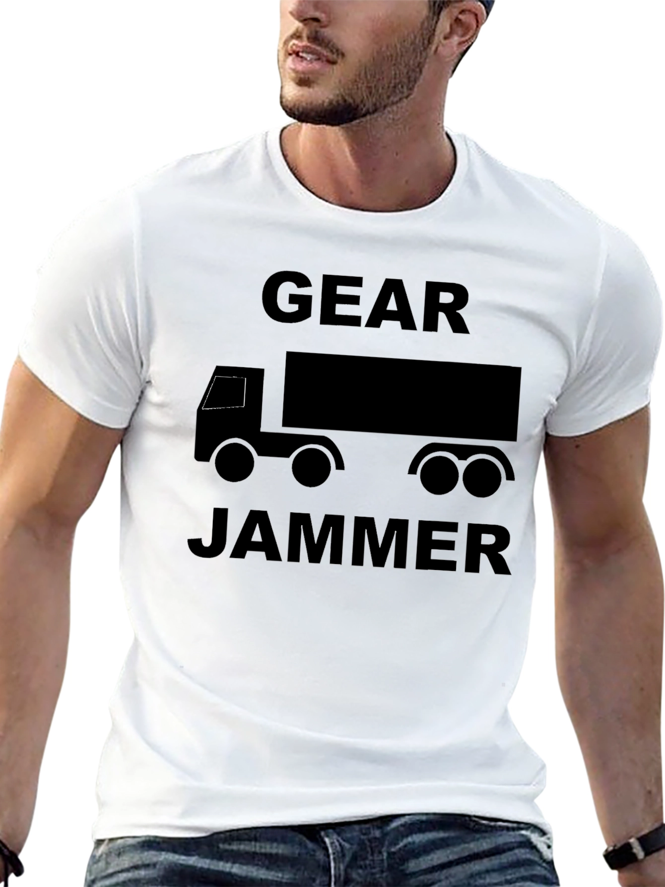 Gear Jammer Trucker Tee - Black