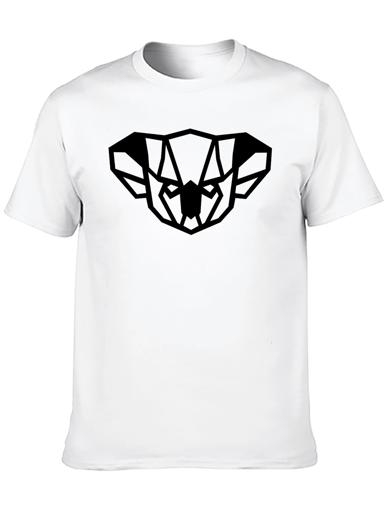 Geometric Koala Graphic Tee - Modern Black T-Shirt