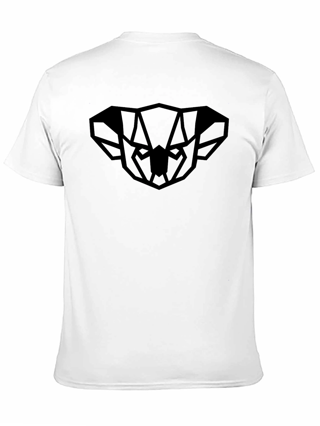 Geometric Koala Graphic Tee - Modern Black T-Shirt