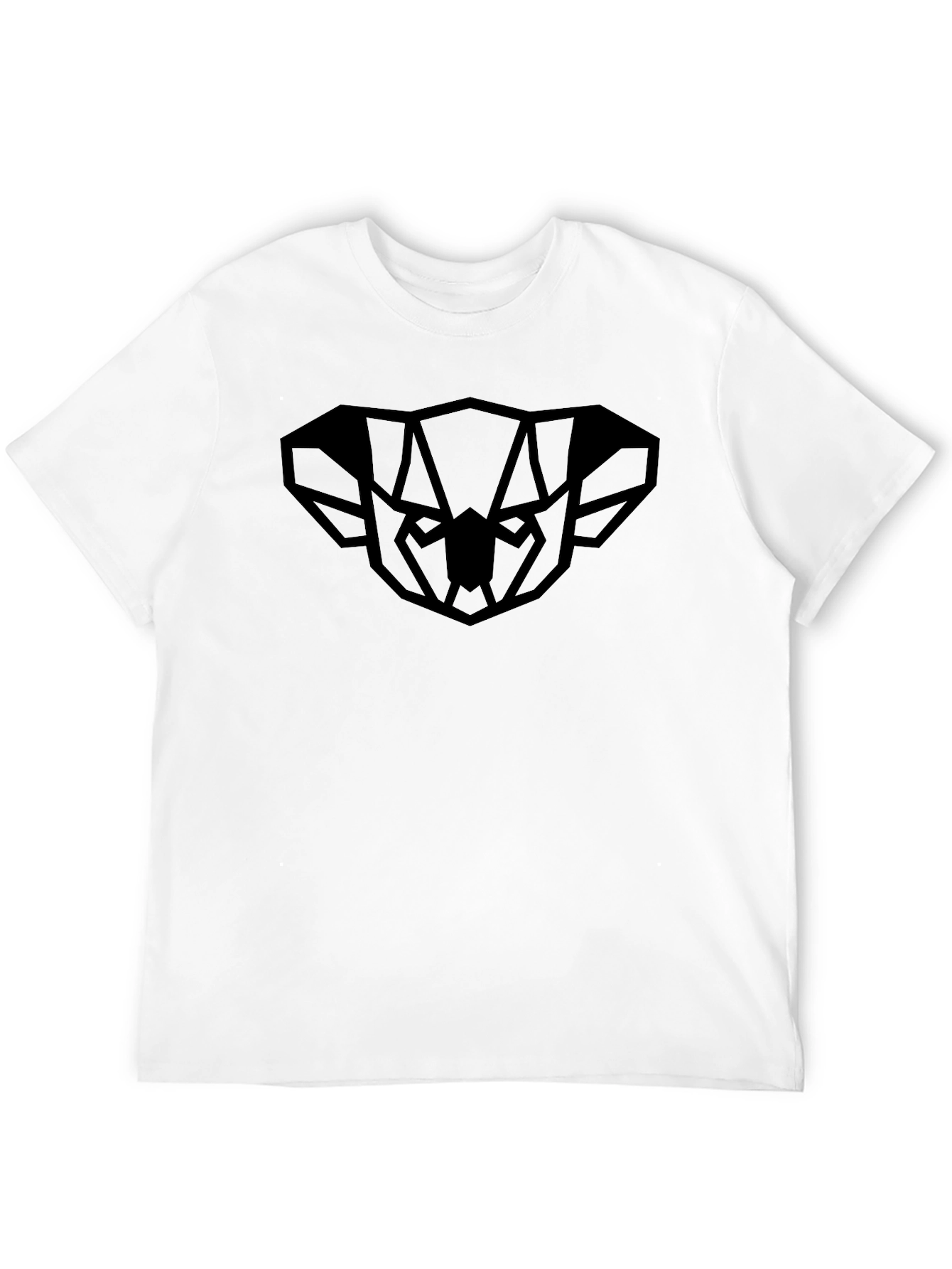 Geometric Koala Graphic Tee - Modern Black T-Shirt
