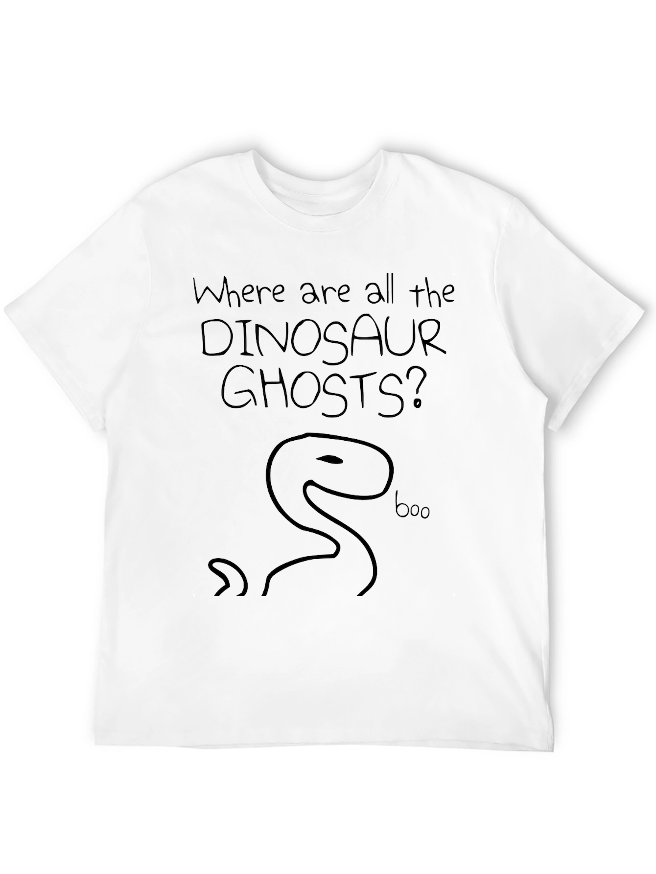 Dinosaur Ghosts Graphic T-Shirt - Funny Halloween Tee