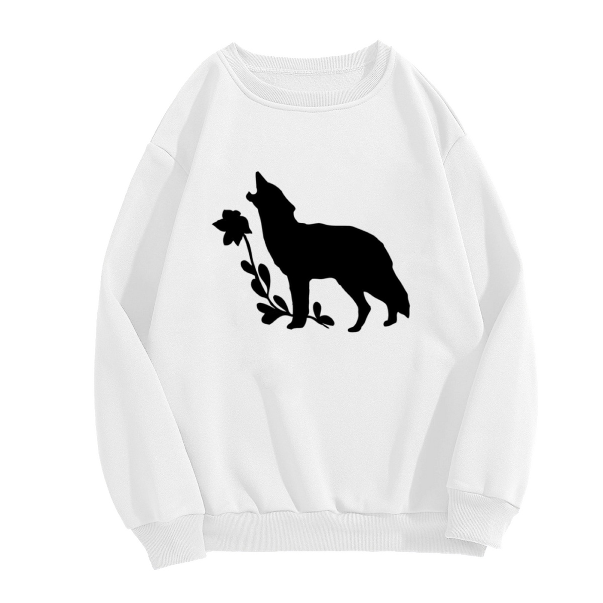 Howling Wolf Graphic - Crewneck Sweatshirt | Wolf Lover, Wolf Gift, Animal Design Gift