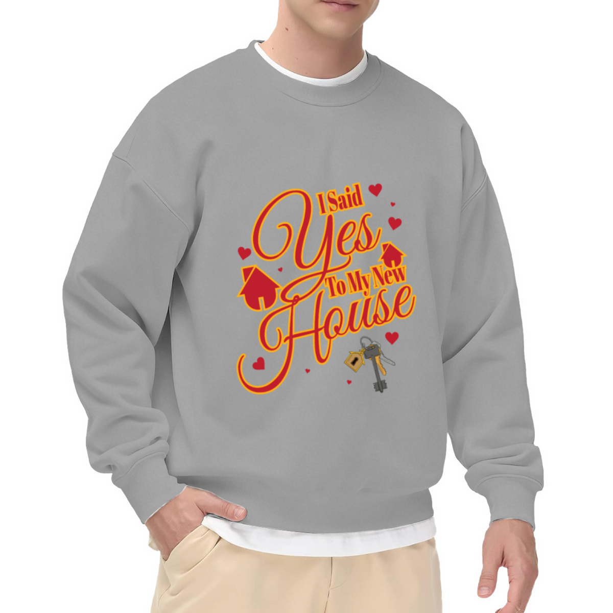 "New Home" Celebration Design - Crewneck Sweatshirt | New Home, Housewarming, Celebration Gift