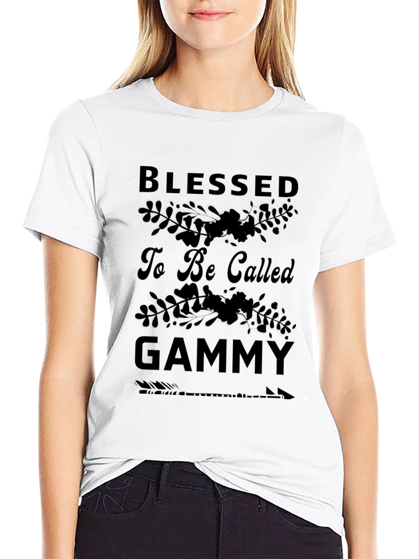 Blessed To Be Called Gammy Black T-Shirt