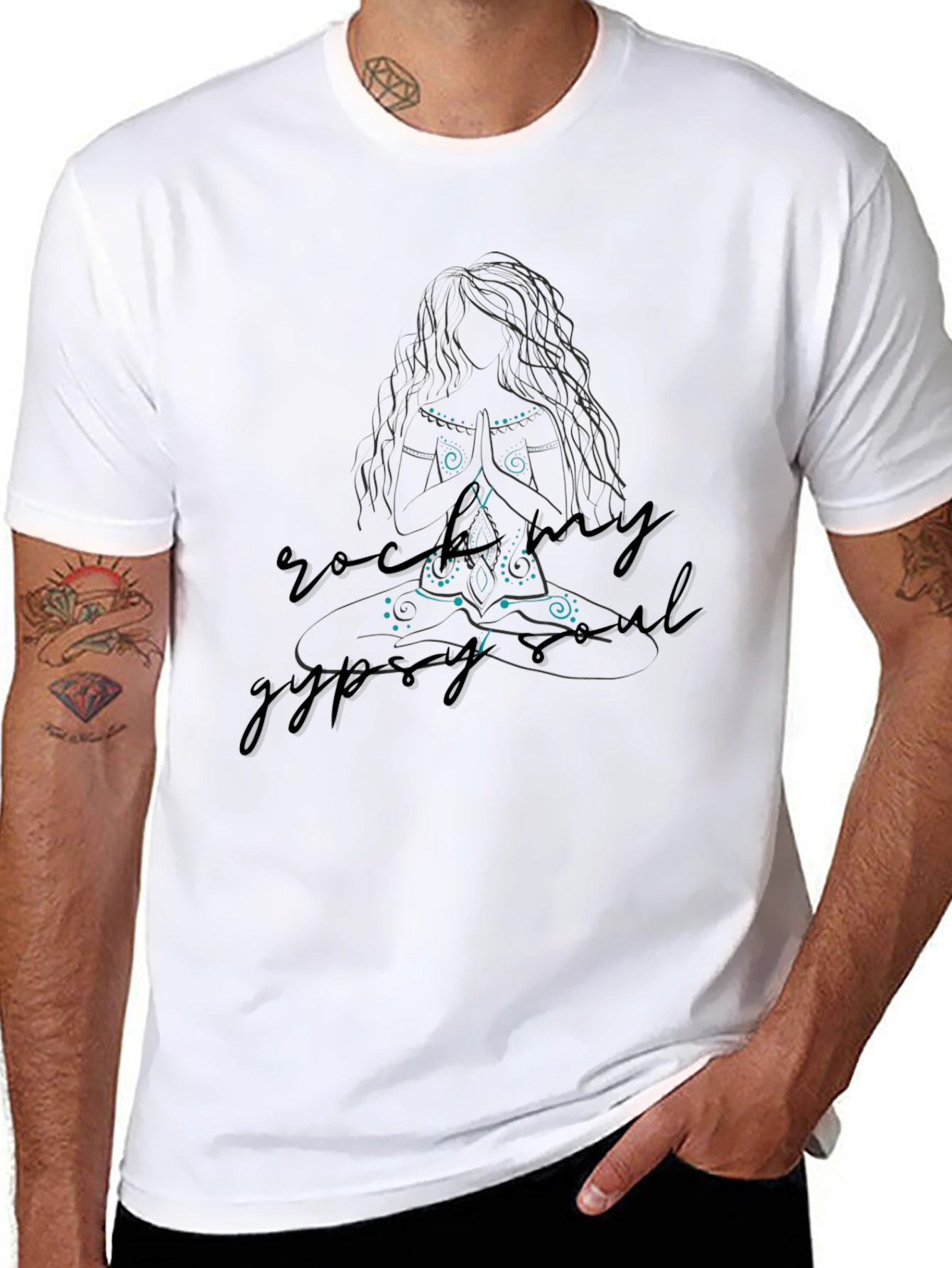 Rock My Gypsy Soul Graphic Tee - Black