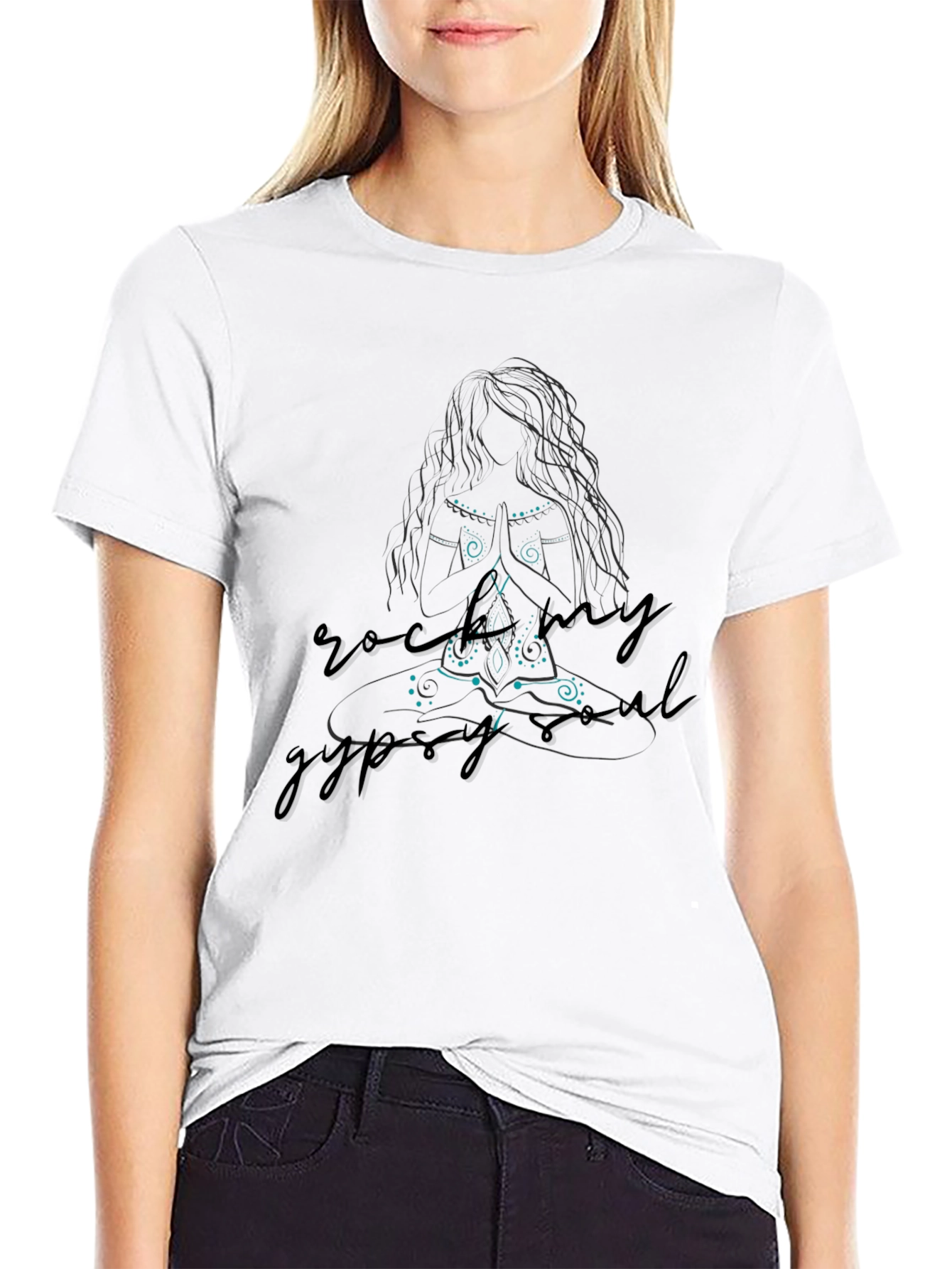 Rock My Gypsy Soul Graphic Tee - Black