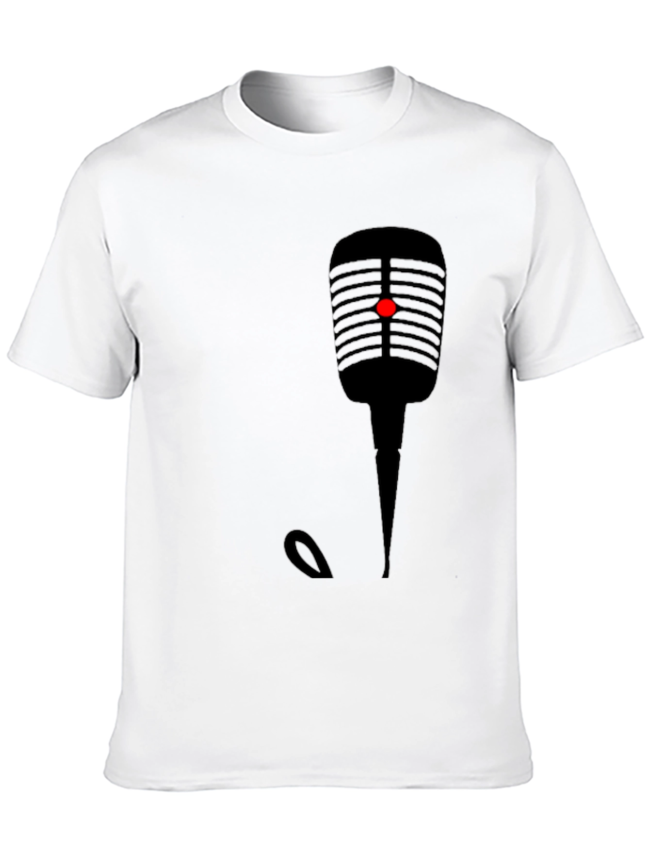 Retro Microphone Graphic Tee - Classic Style