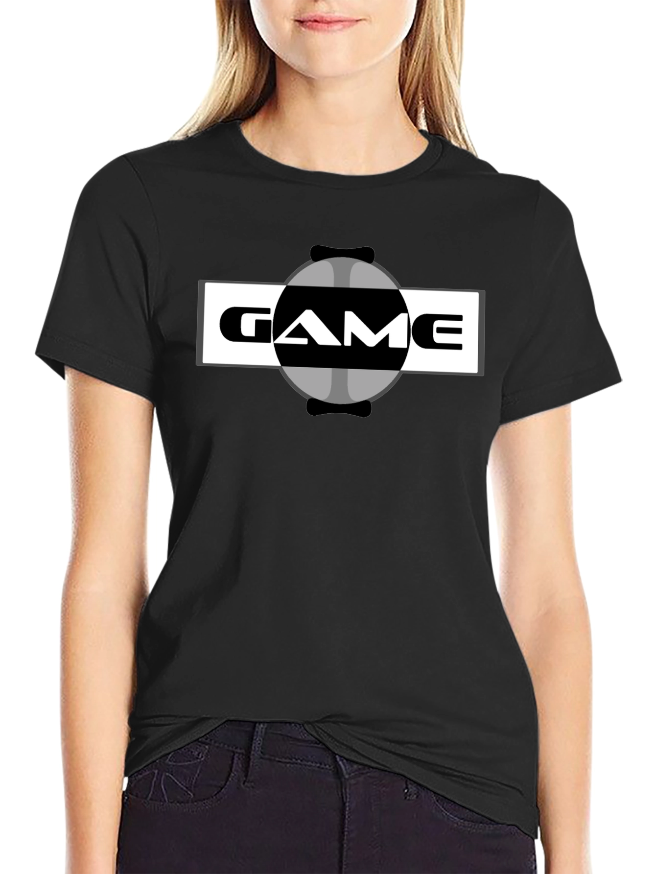 Retro Game Graphic T-Shirt - Black