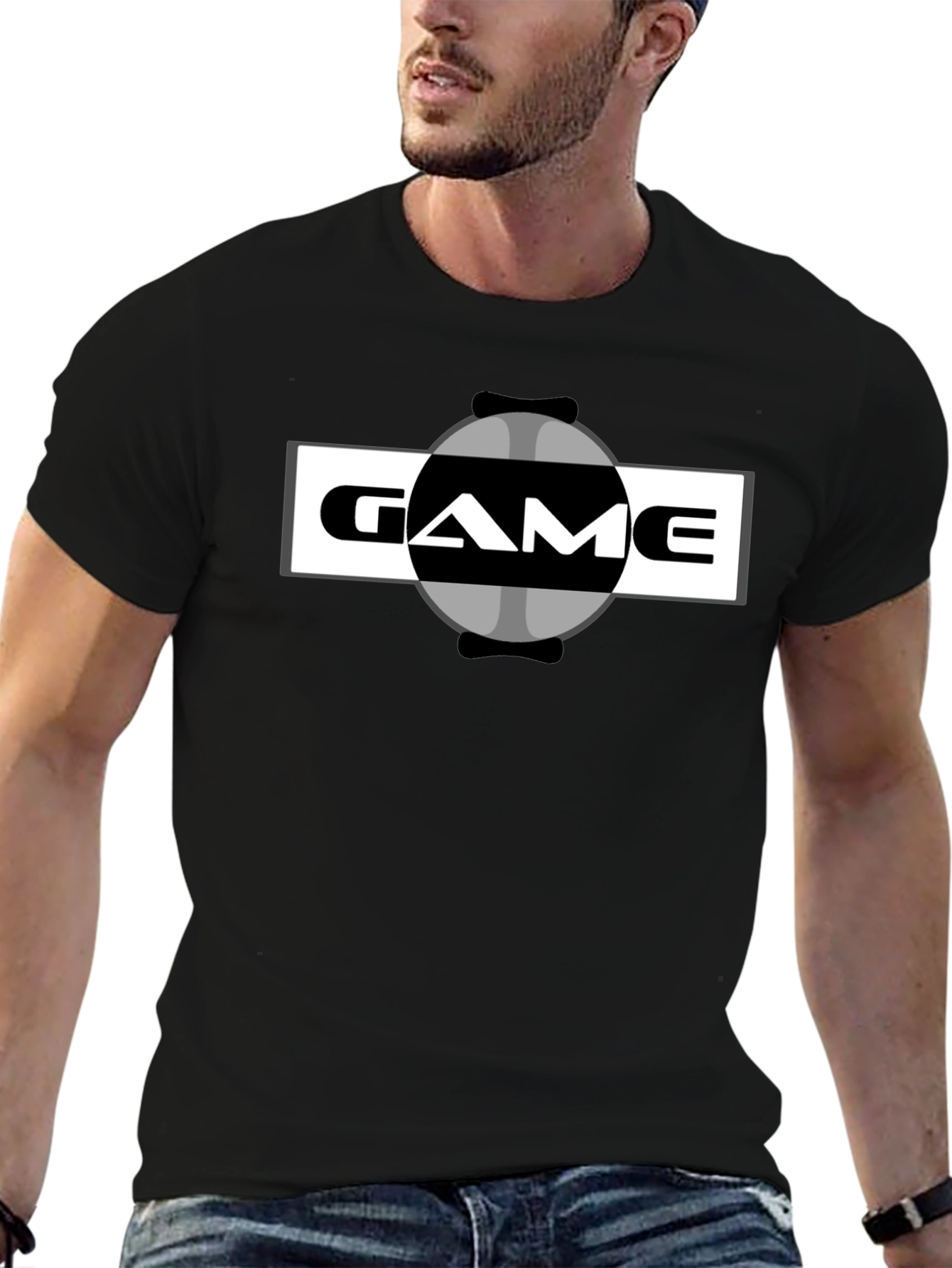 Retro Game Graphic T-Shirt - Black