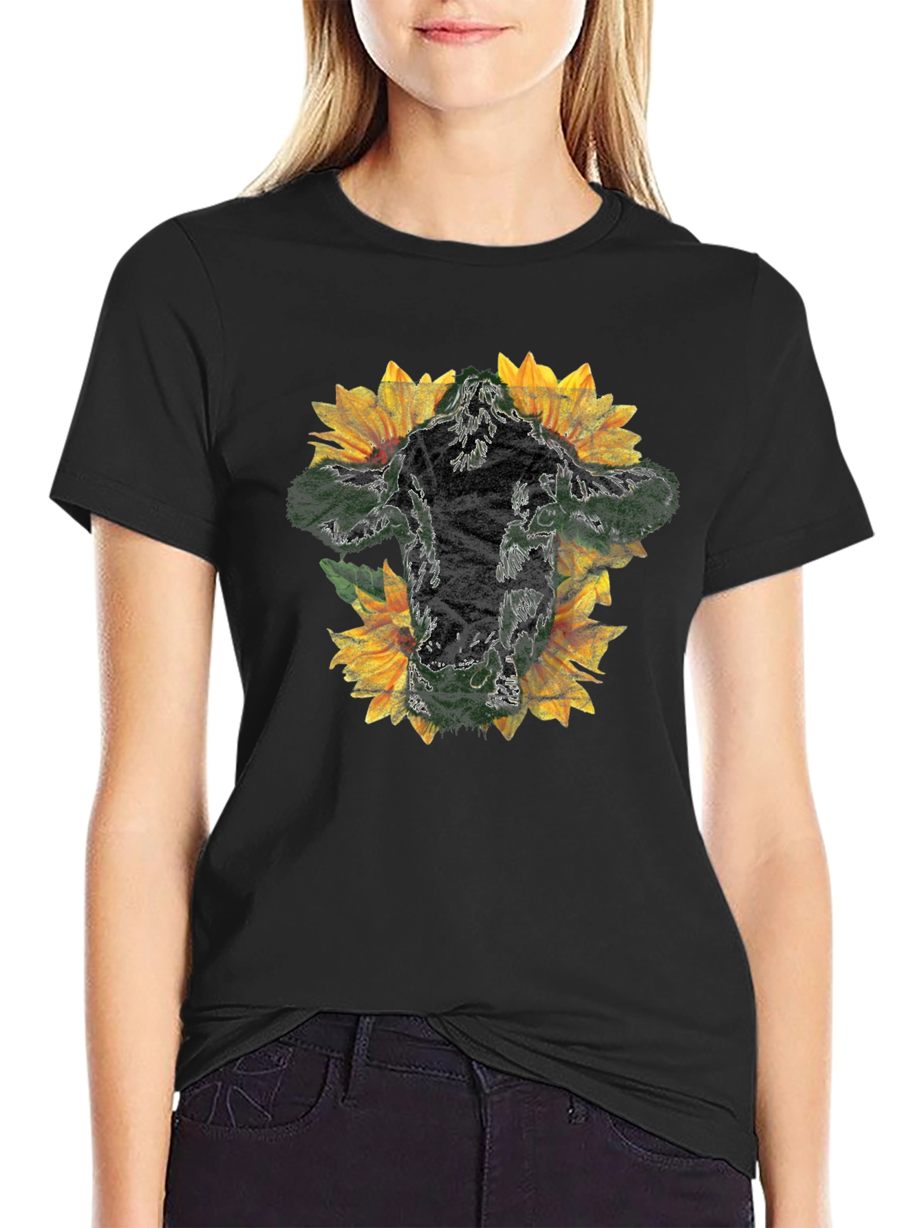 Sunflower Man Black Graphic Tee