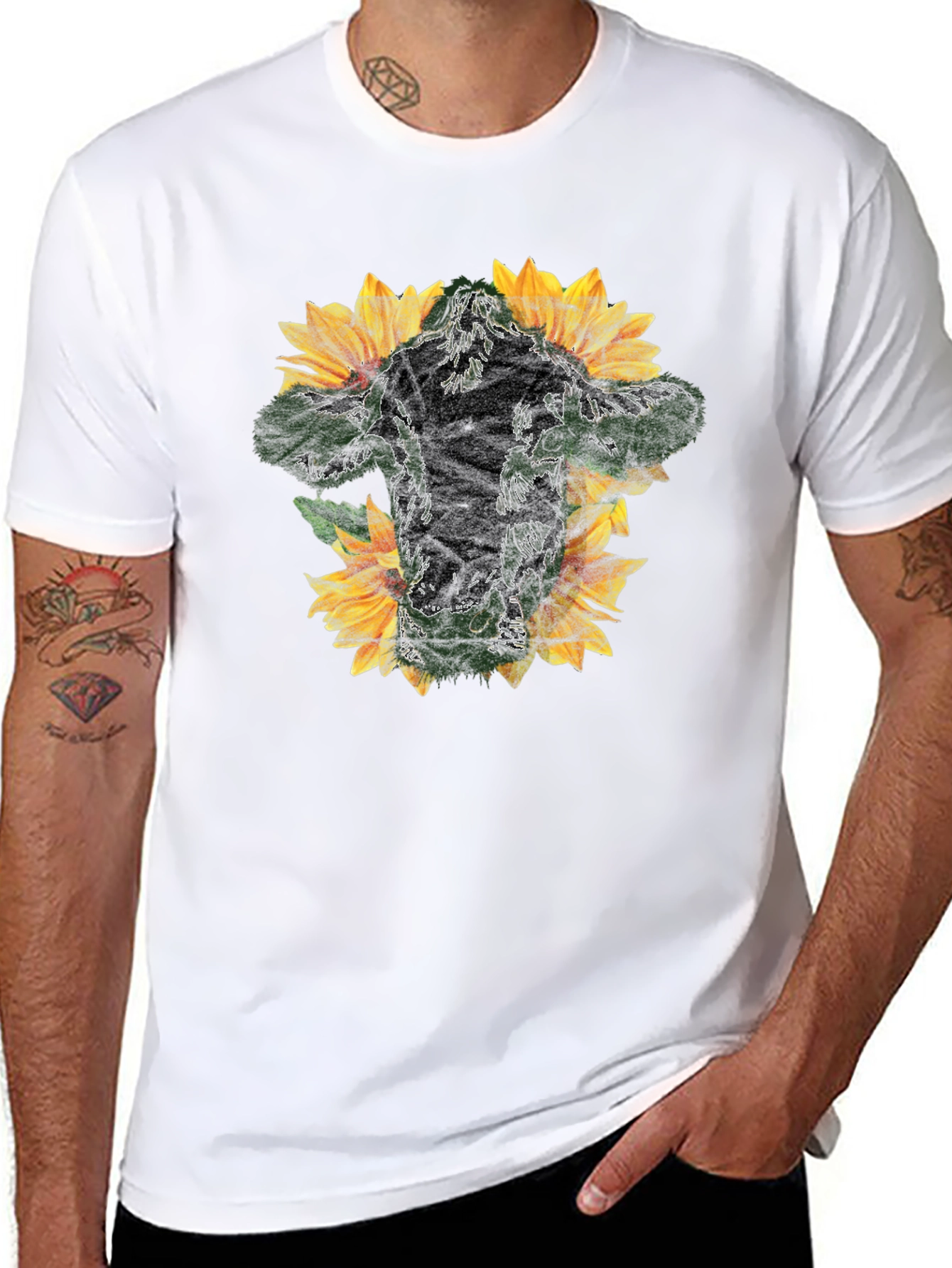 Sunflower Man Black Graphic Tee