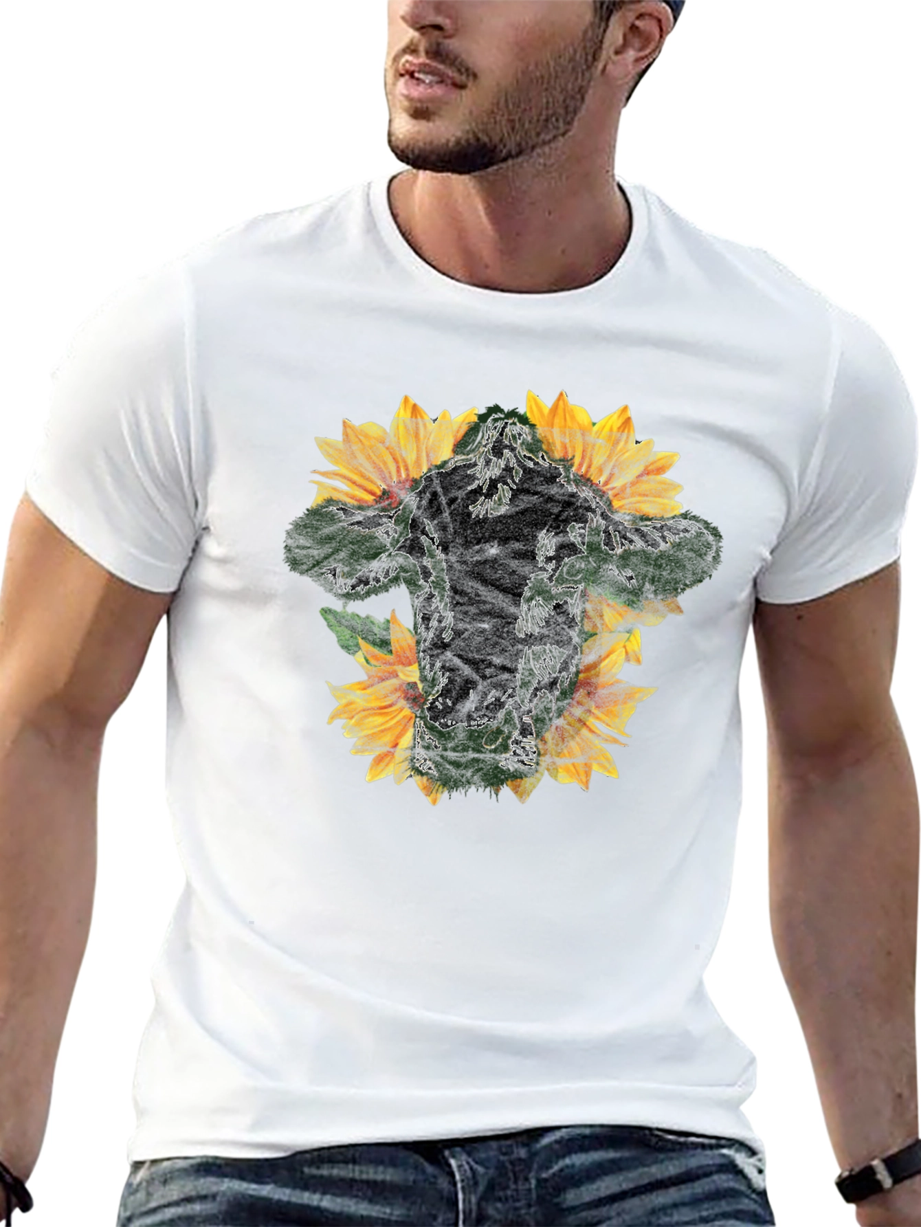 Sunflower Man Black Graphic Tee