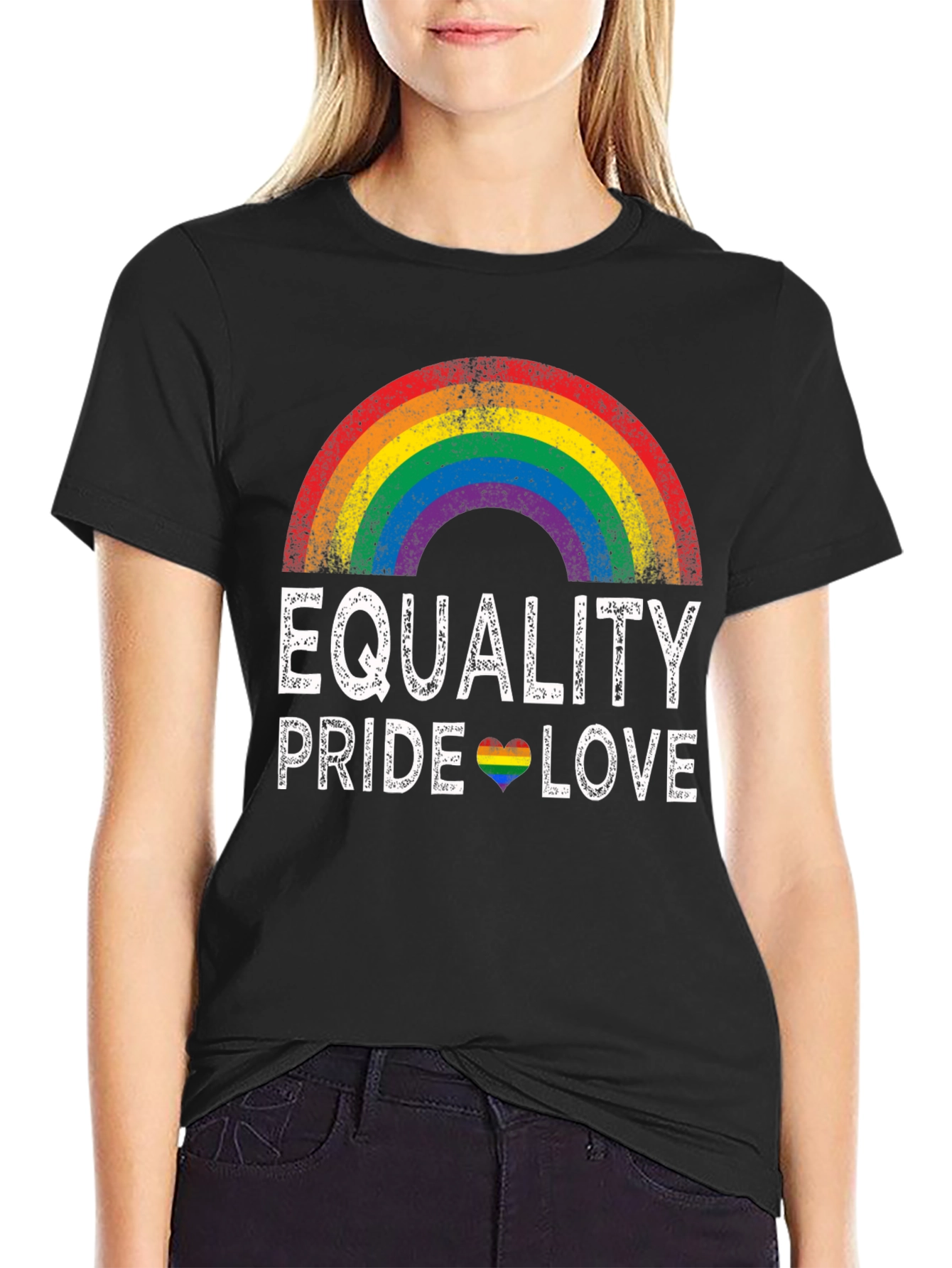 Equality Pride Love Rainbow Graphic T-Shirt