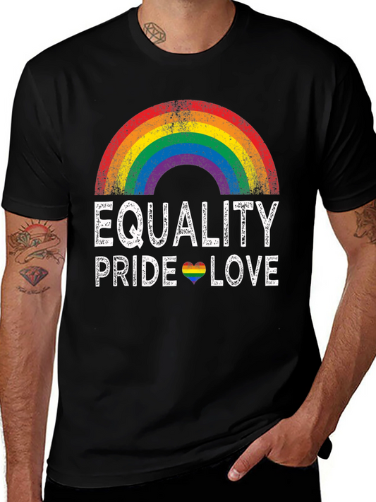Equality Pride Love Rainbow Graphic T-Shirt