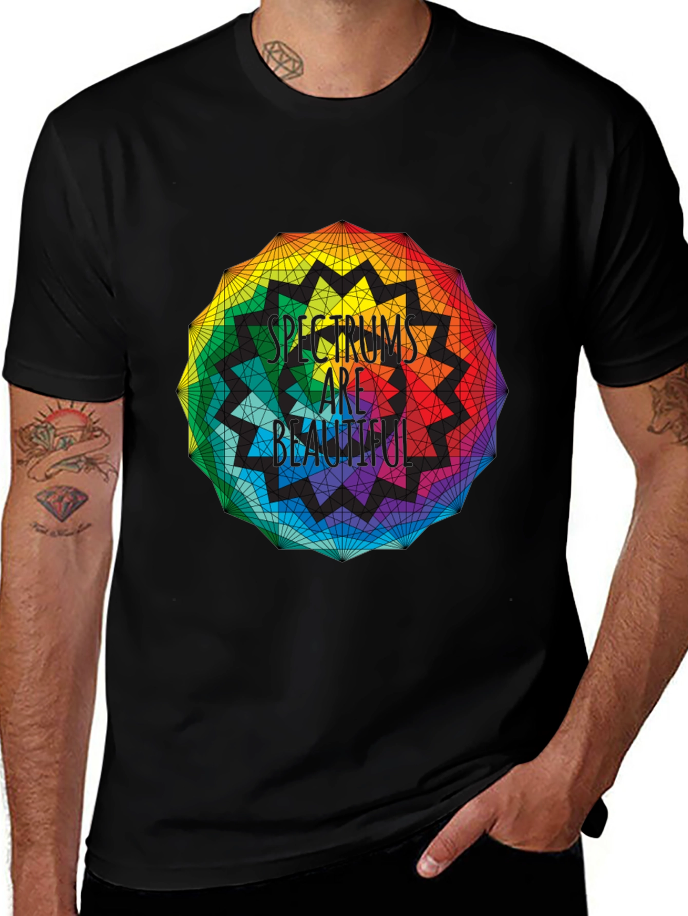 Spectrums Are Beautiful Rainbow Graphic Tee