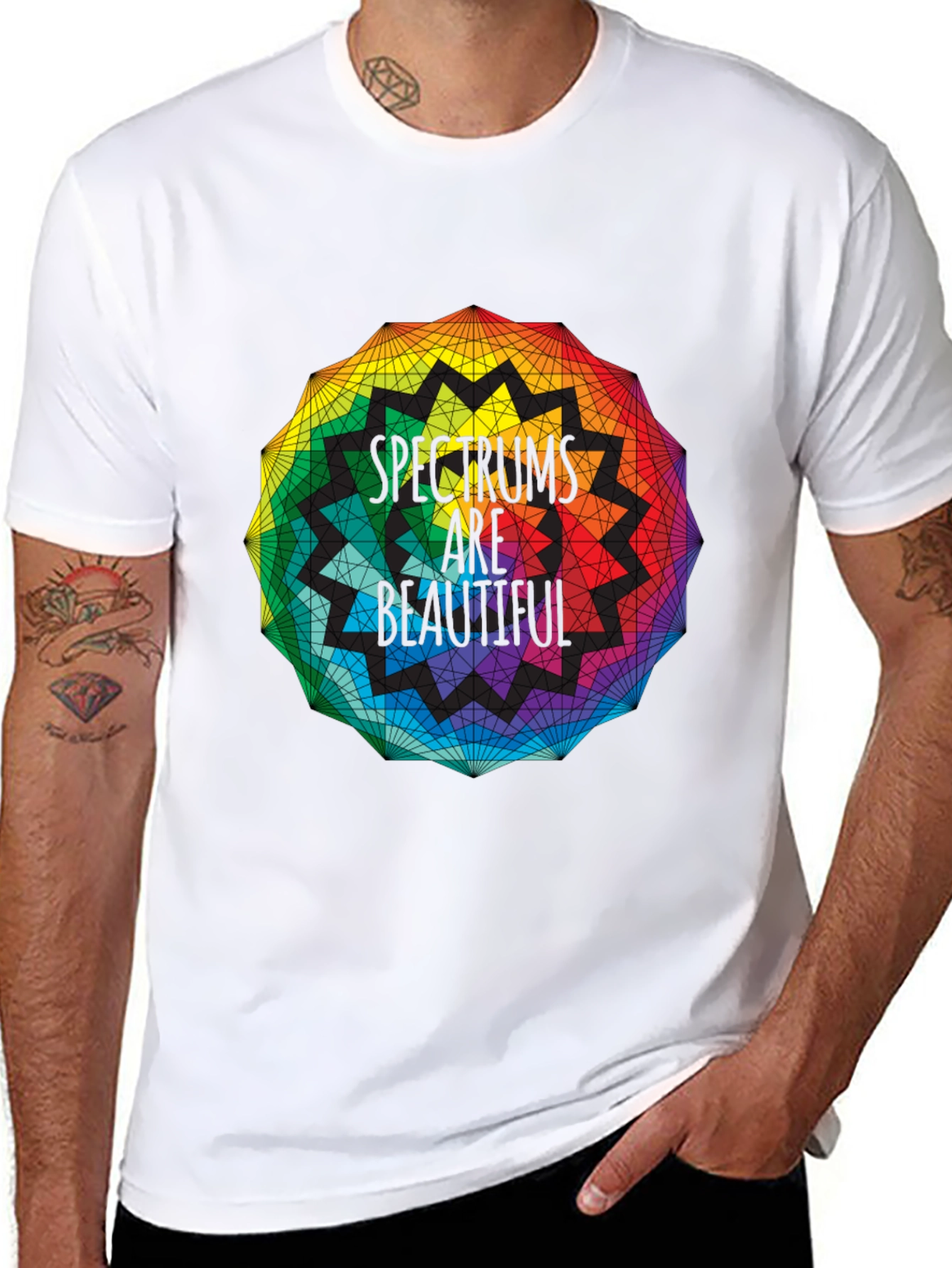 Spectrums Are Beautiful Rainbow Graphic Tee