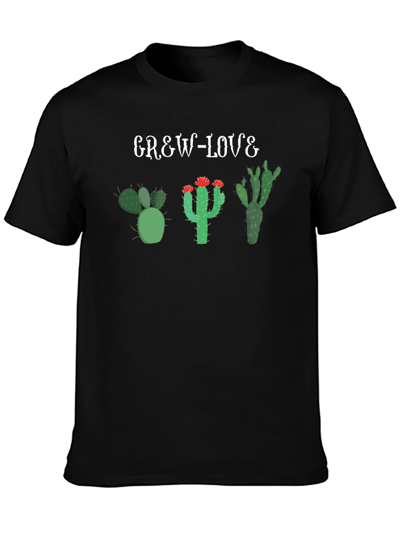Grew Love Cactus T-Shirt - Unique Desert Plant Tee