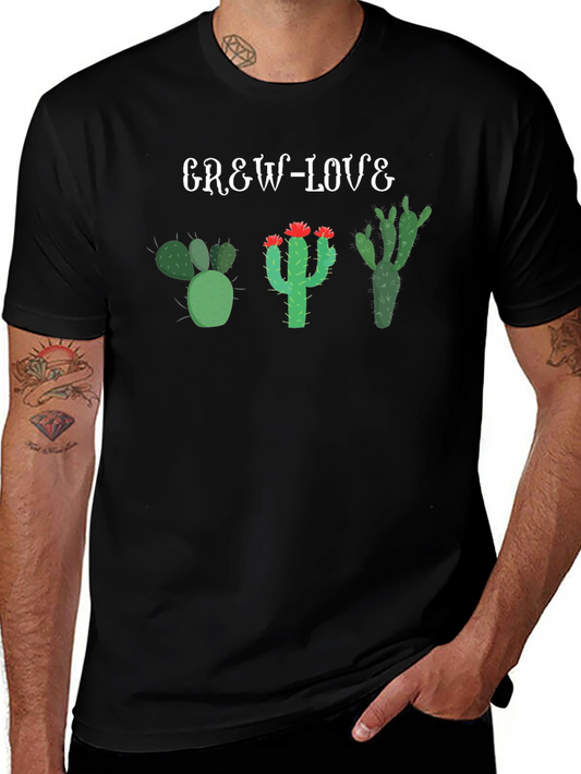 Grew Love Cactus T-Shirt - Unique Desert Plant Tee