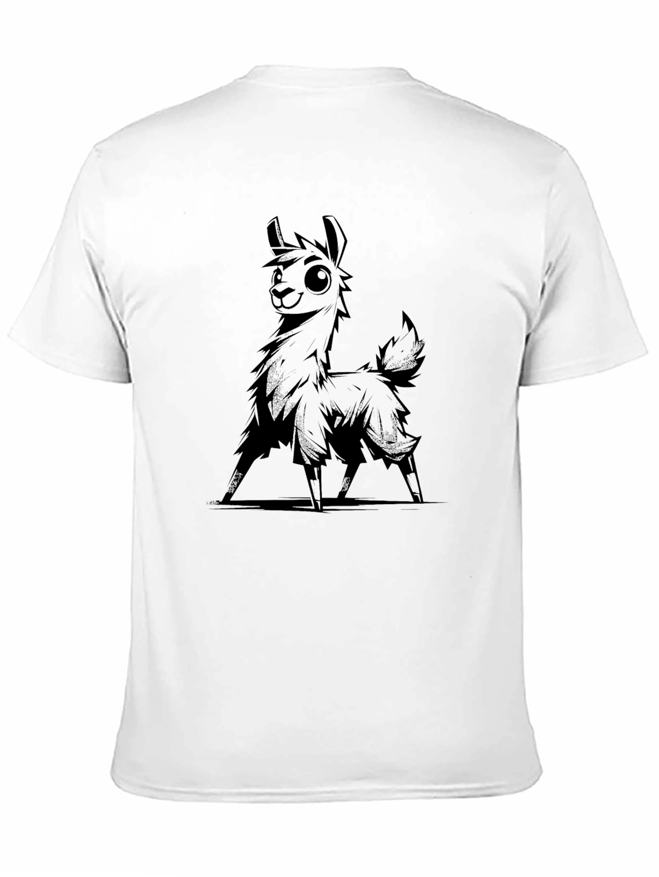Llama Graphic Tee - Cool Black T-Shirt