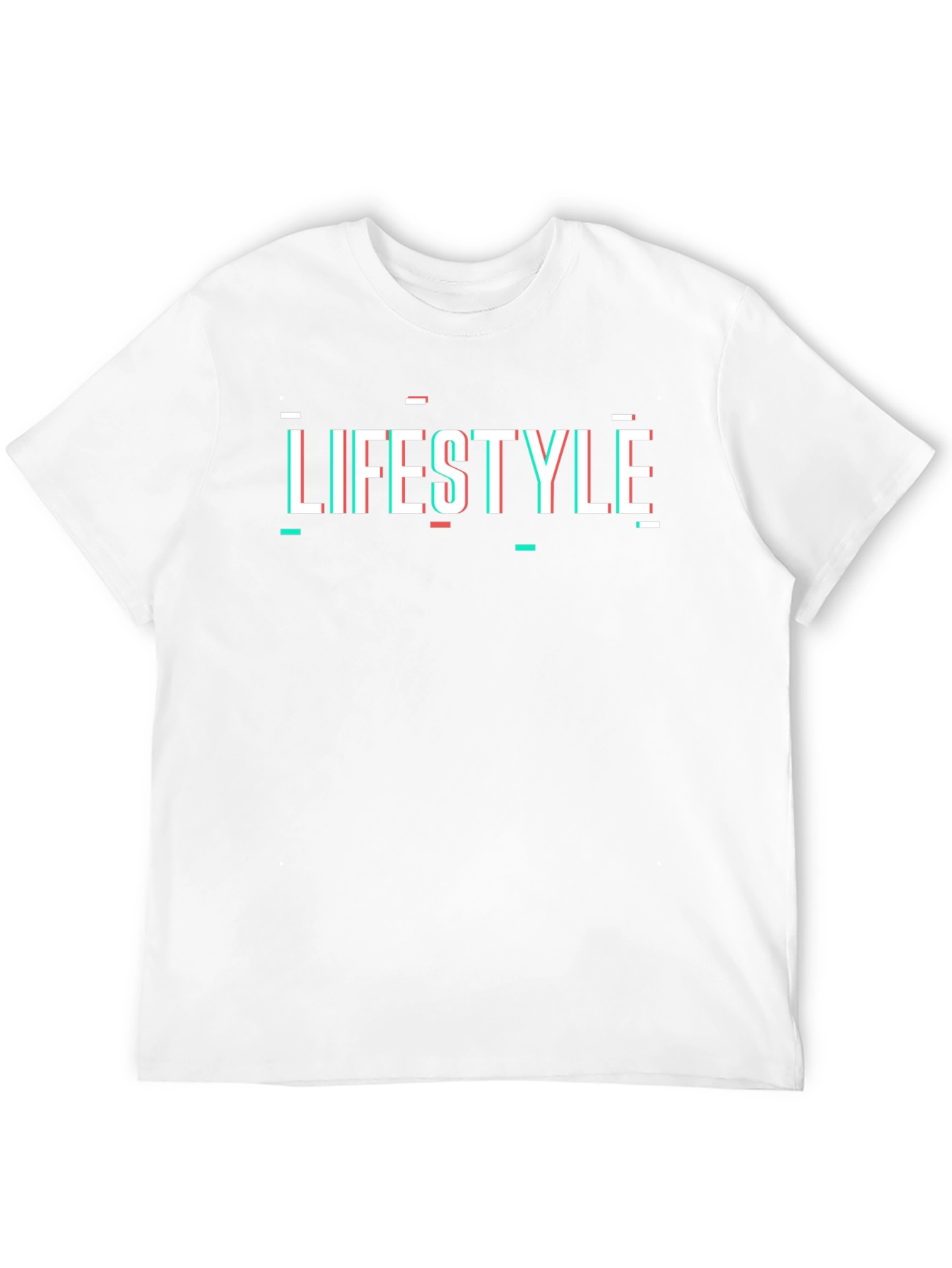 Lifestyle Glitch Graphic Tee - Modern Black T-Shirt