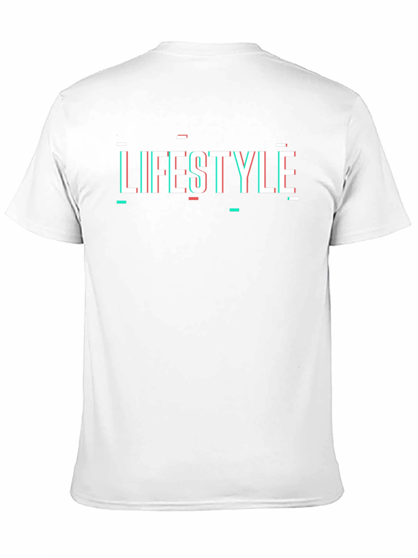 Lifestyle Glitch Graphic Tee - Modern Black T-Shirt