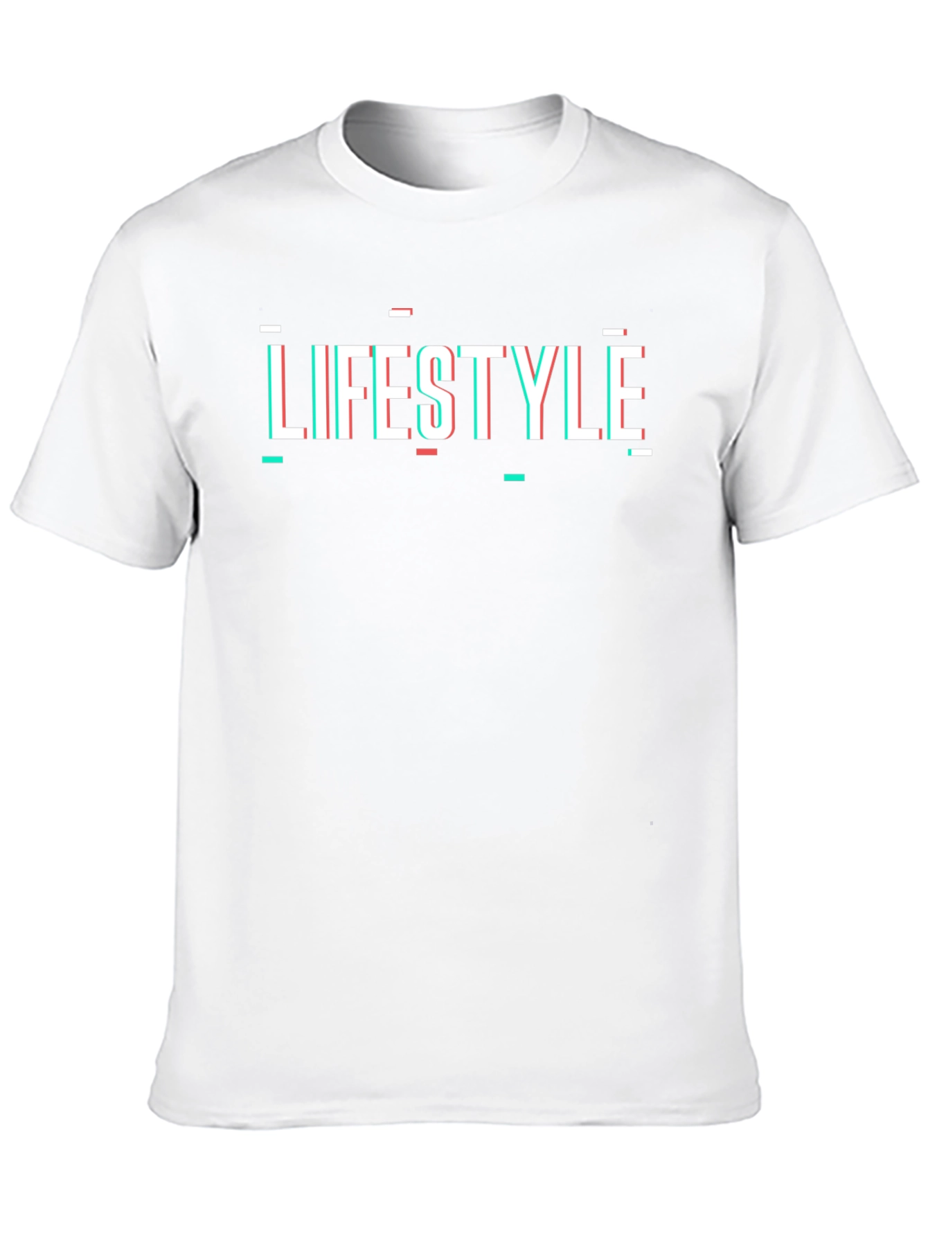 Lifestyle Glitch Graphic Tee - Modern Black T-Shirt