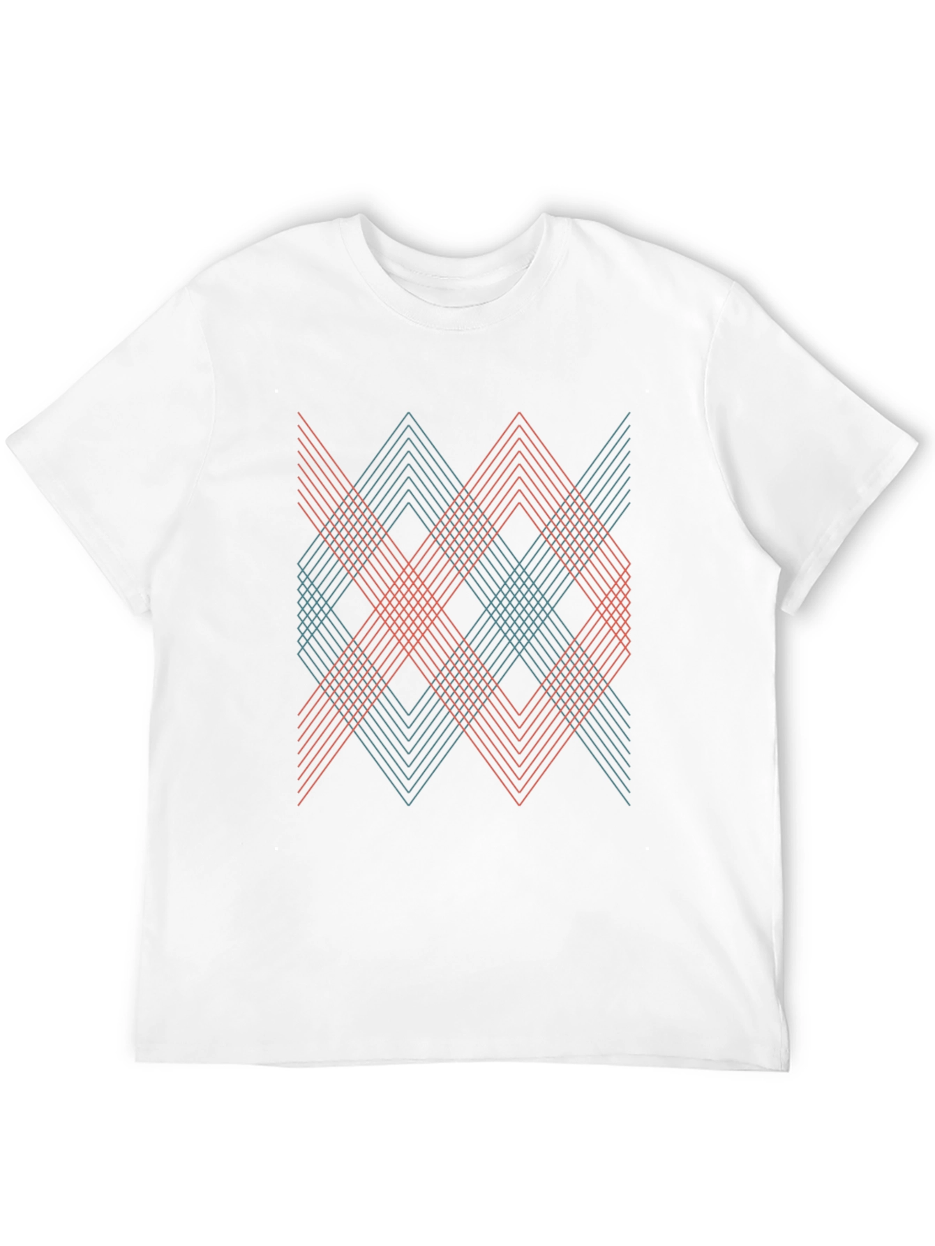 Geometric Lines Graphic Tee - Modern Style