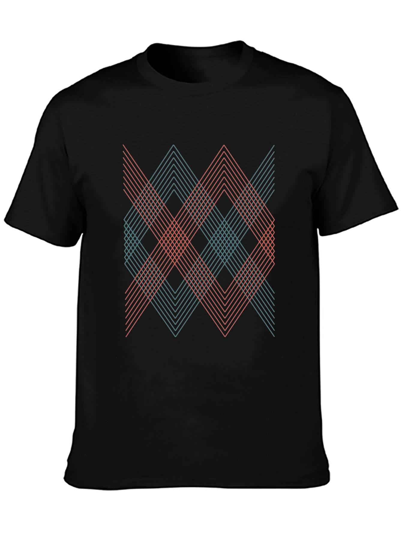 Geometric Lines Graphic Tee - Modern Style