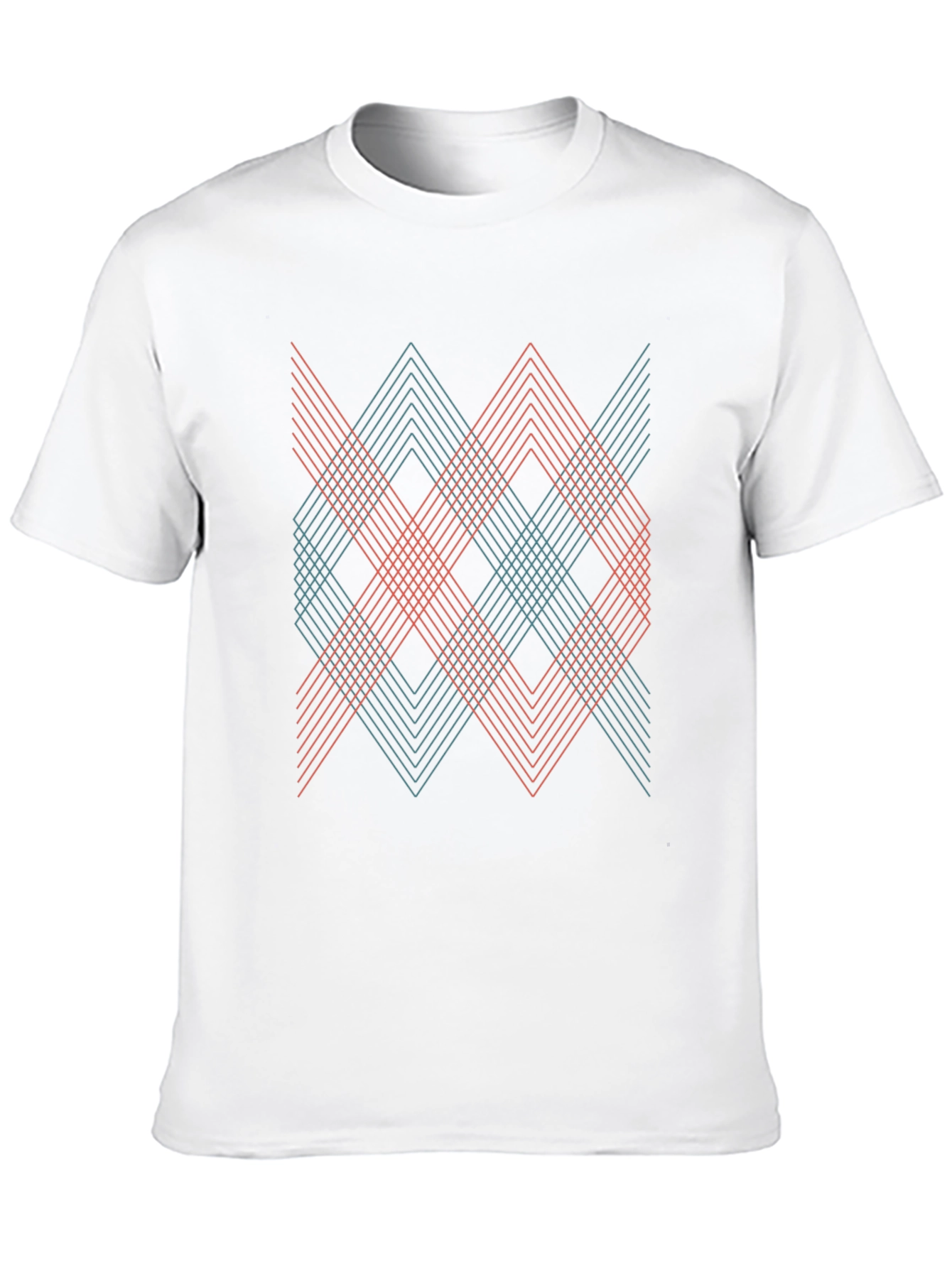 Geometric Lines Graphic Tee - Modern Style