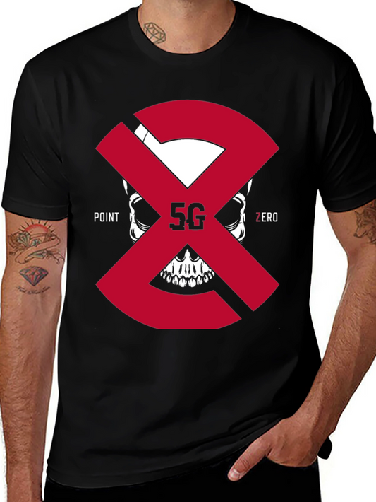 5G Point Zero Skull T-Shirt - Bold Graphic Tee