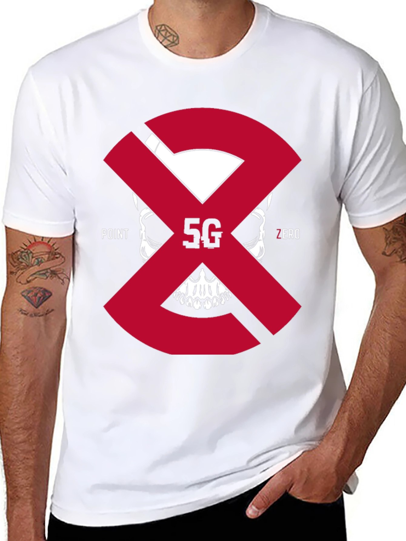 5G Point Zero Skull T-Shirt - Bold Graphic Tee