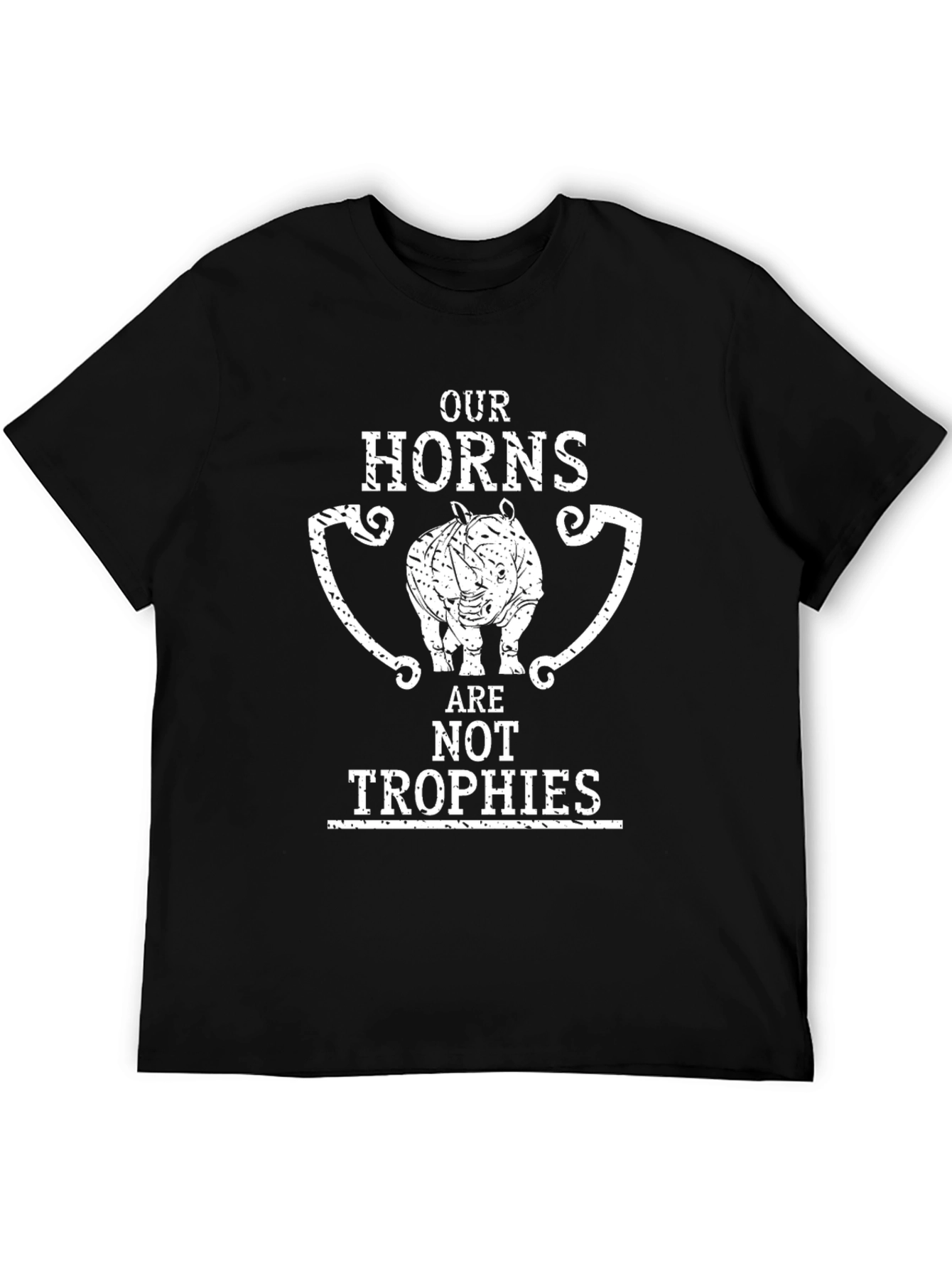 Our Horns Are Not Trophies Rhino Graphic Tee