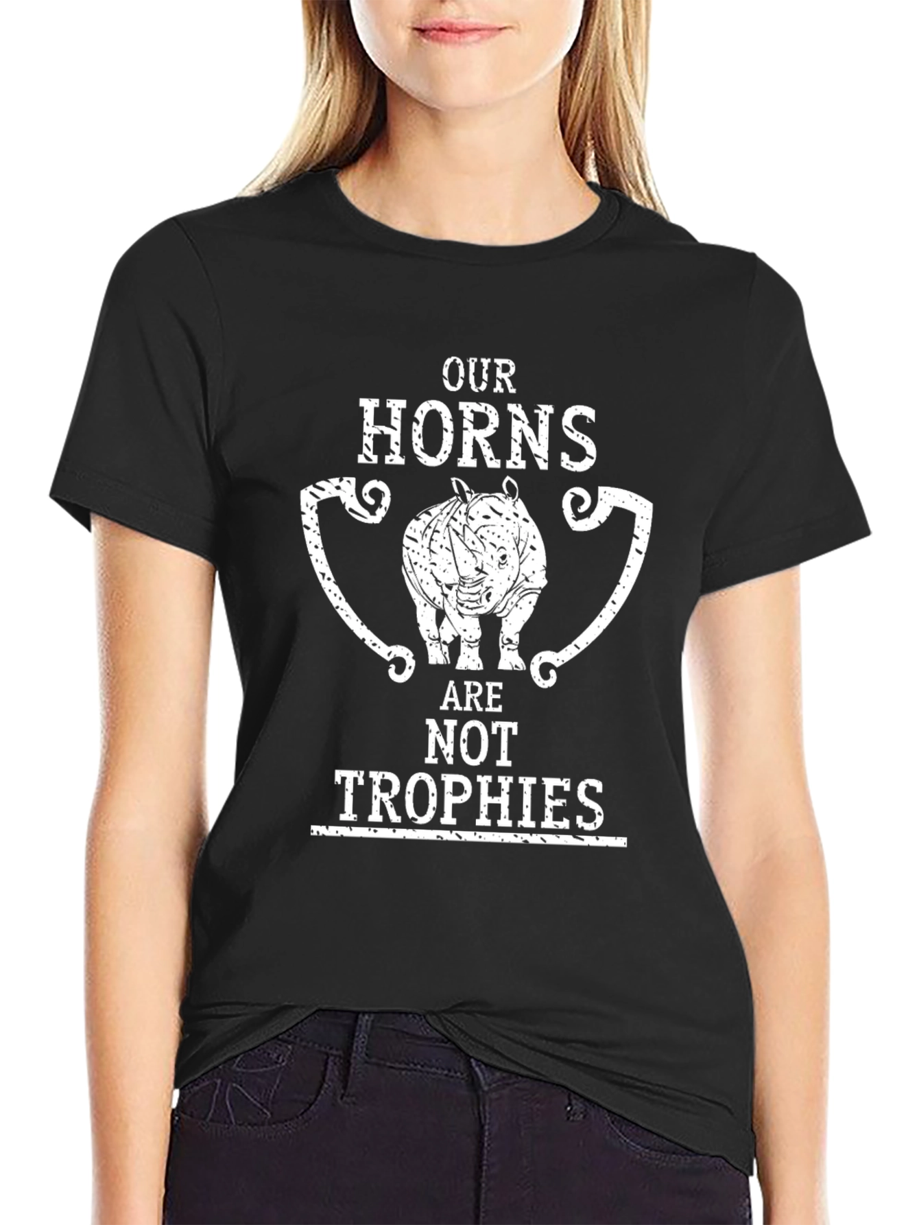 Our Horns Are Not Trophies Rhino Graphic Tee