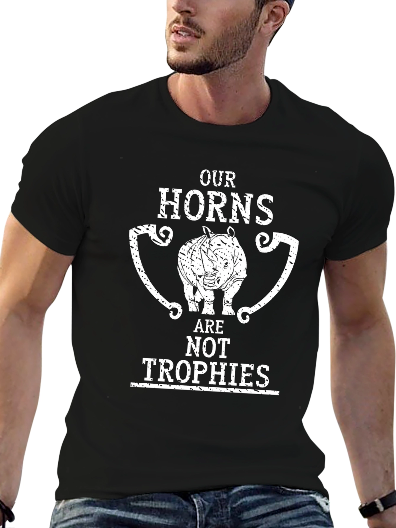 Our Horns Are Not Trophies Rhino Graphic Tee