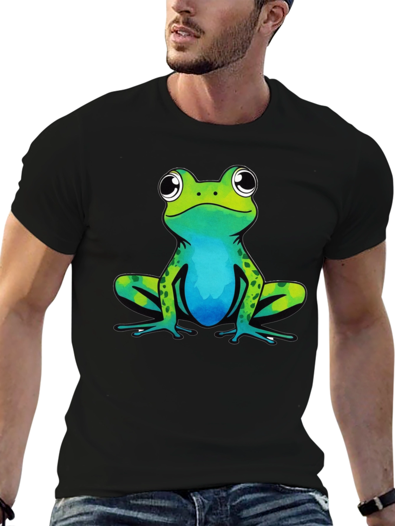 Cool Frog Graphic T-Shirt - Stylish Mens Tee