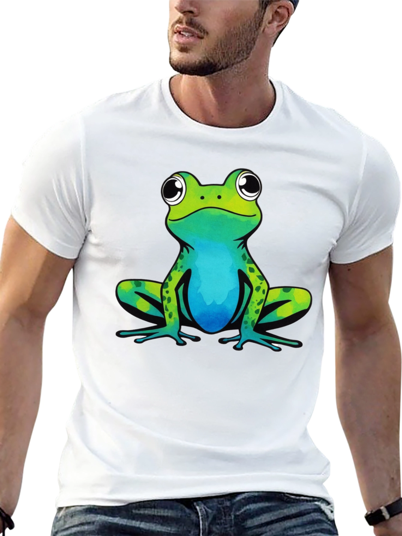 Cool Frog Graphic T-Shirt - Stylish Mens Tee