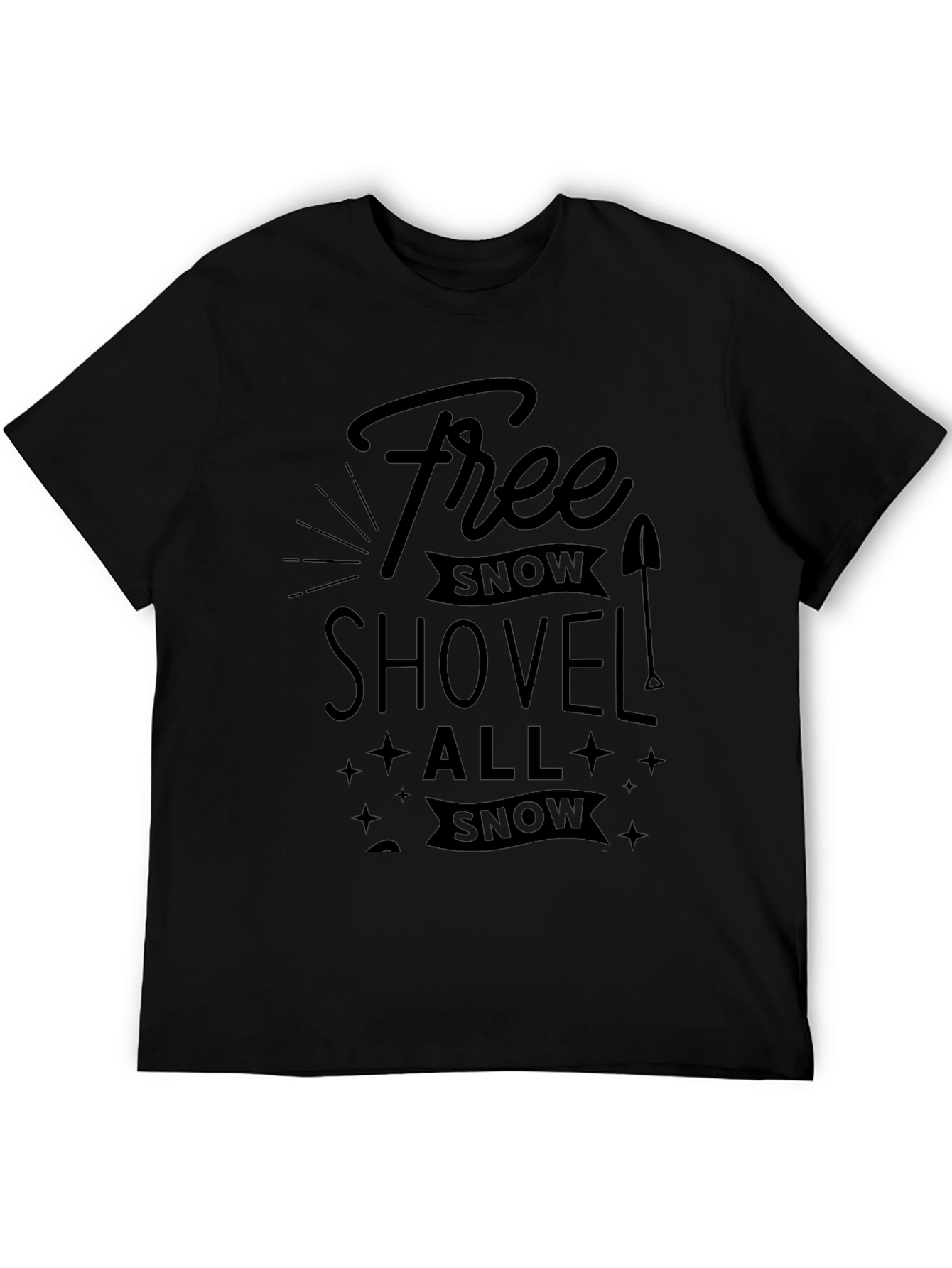 Free Snow Shovel T-Shirt - Black