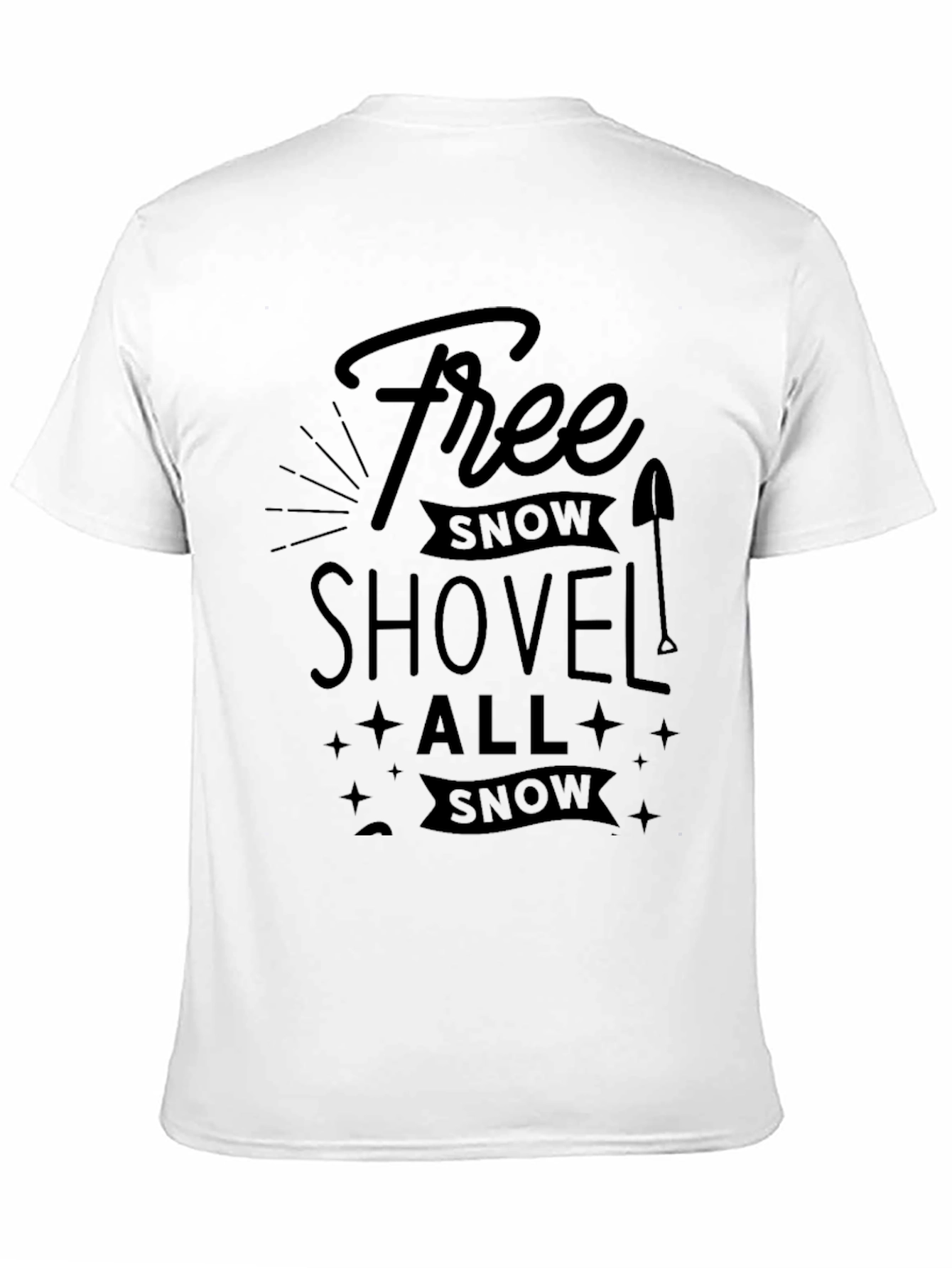 Free Snow Shovel T-Shirt - Black