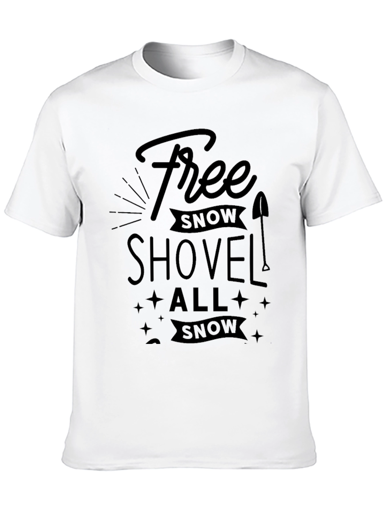 Free Snow Shovel T-Shirt - Black