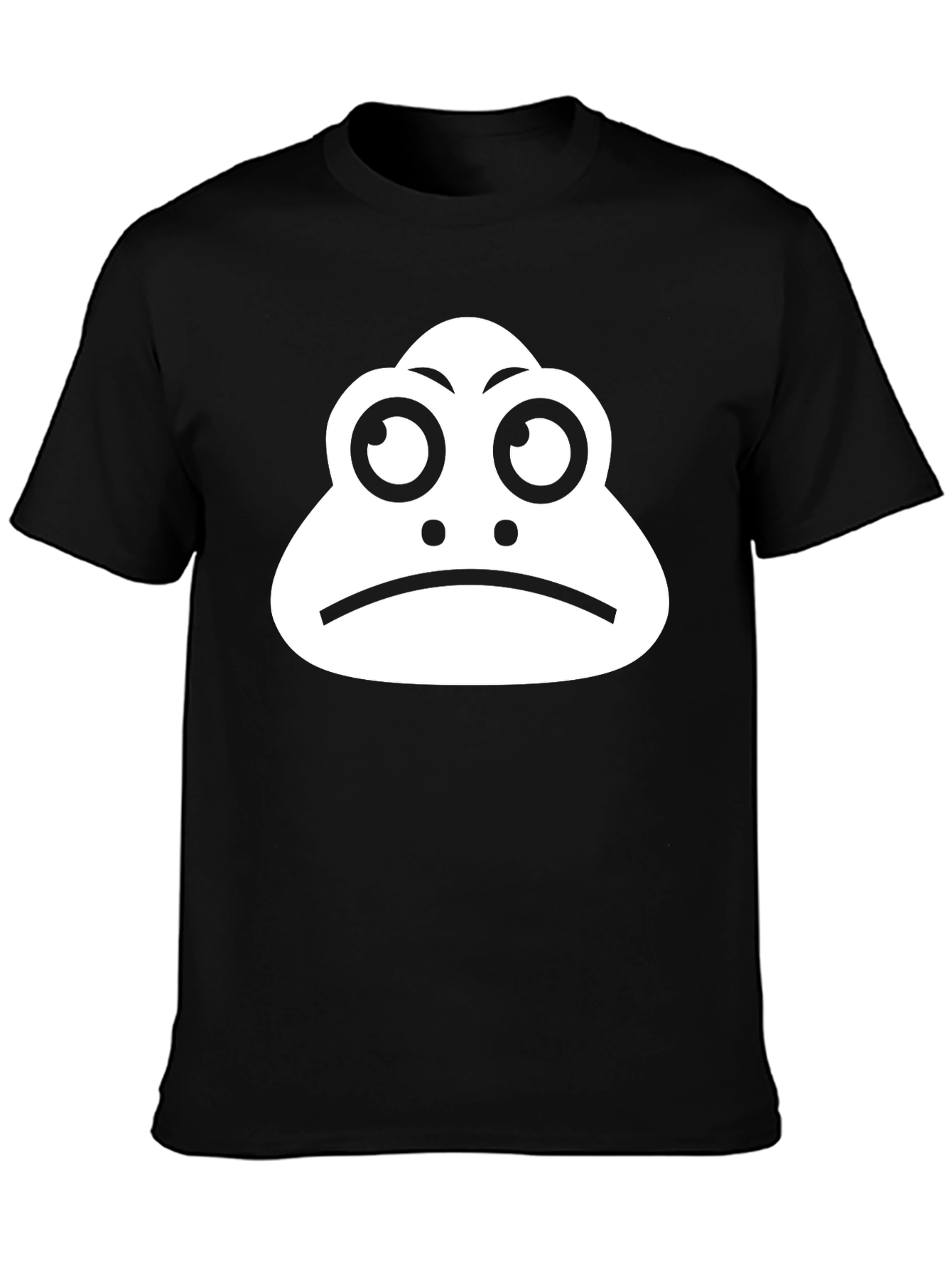 Sad Frog Graphic Tee - Black Cotton T-Shirt