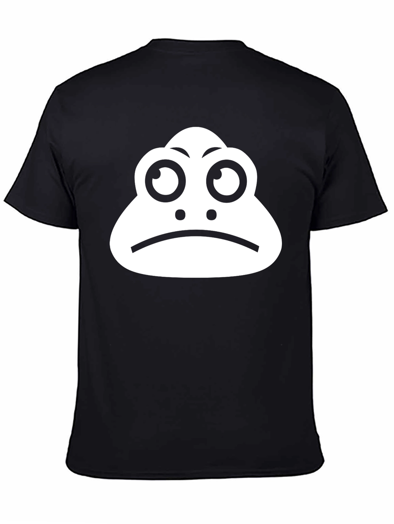 Sad Frog Graphic Tee - Black Cotton T-Shirt