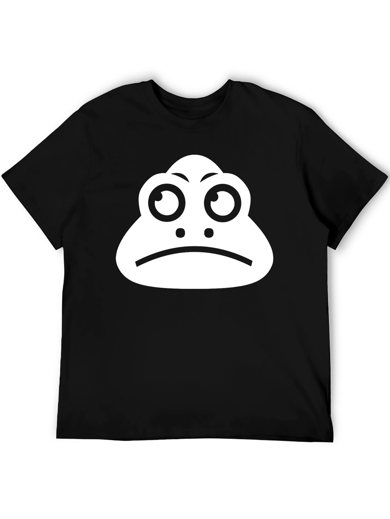 Sad Frog Graphic Tee - Black Cotton T-Shirt