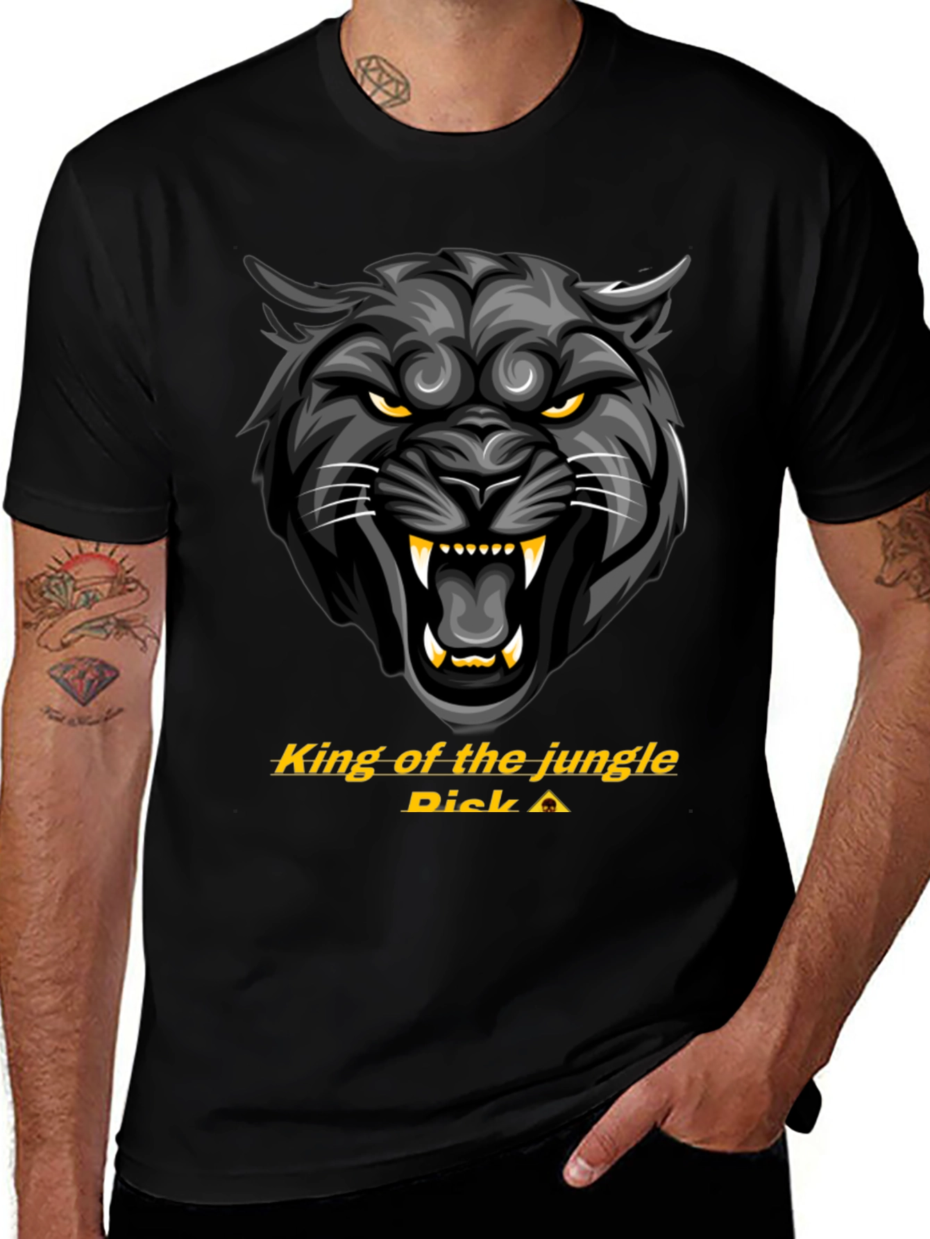 King of the Jungle Black Panther Graphic Tee
