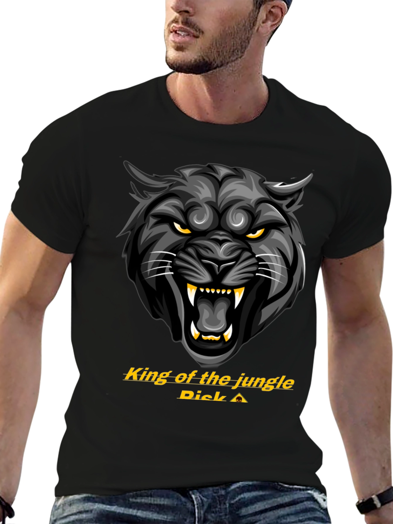 King of the Jungle Black Panther Graphic Tee