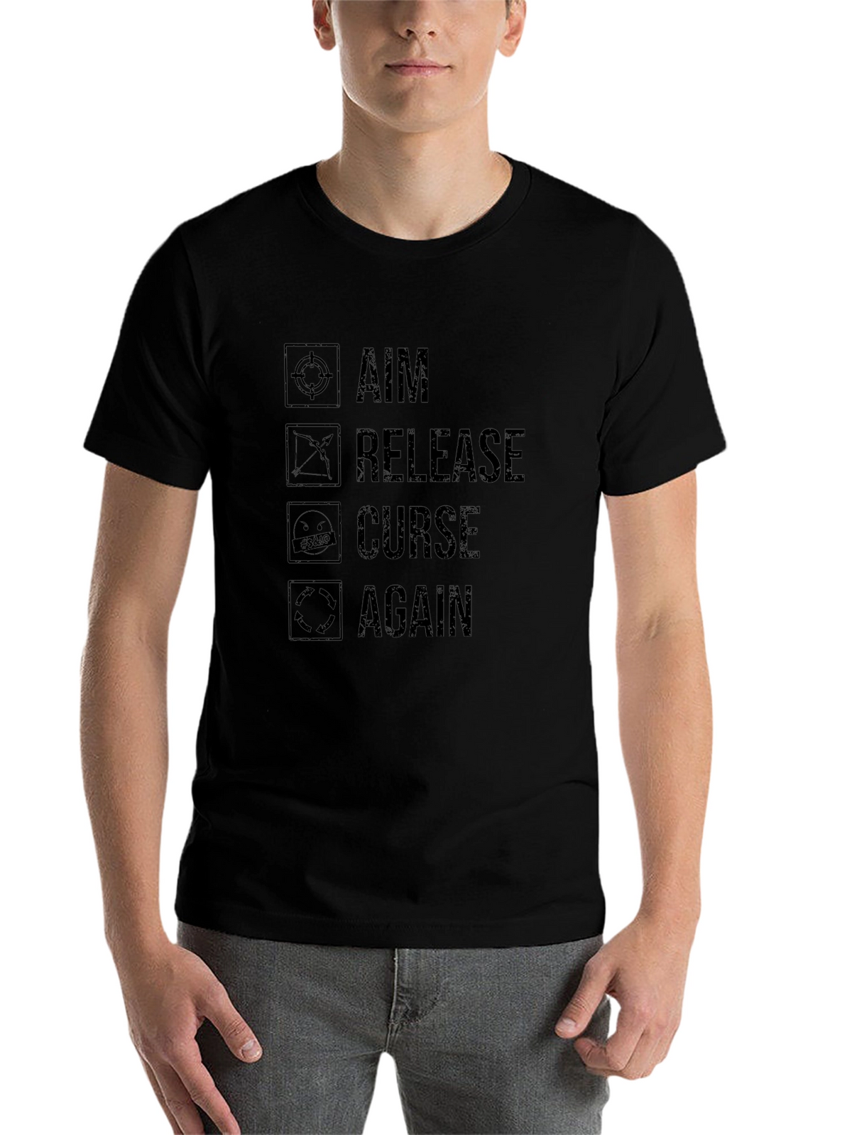 Aim Release Curse Again - Archery T-shirt
