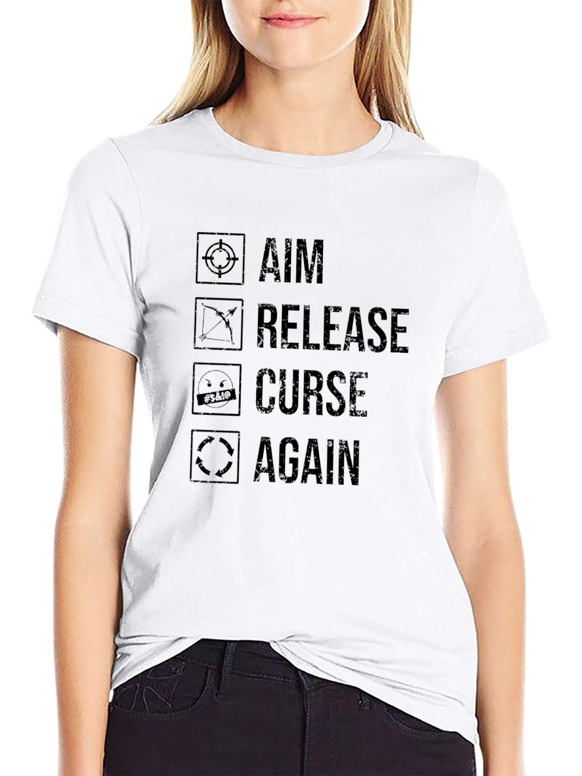 Aim Release Curse Again - Archery T-shirt